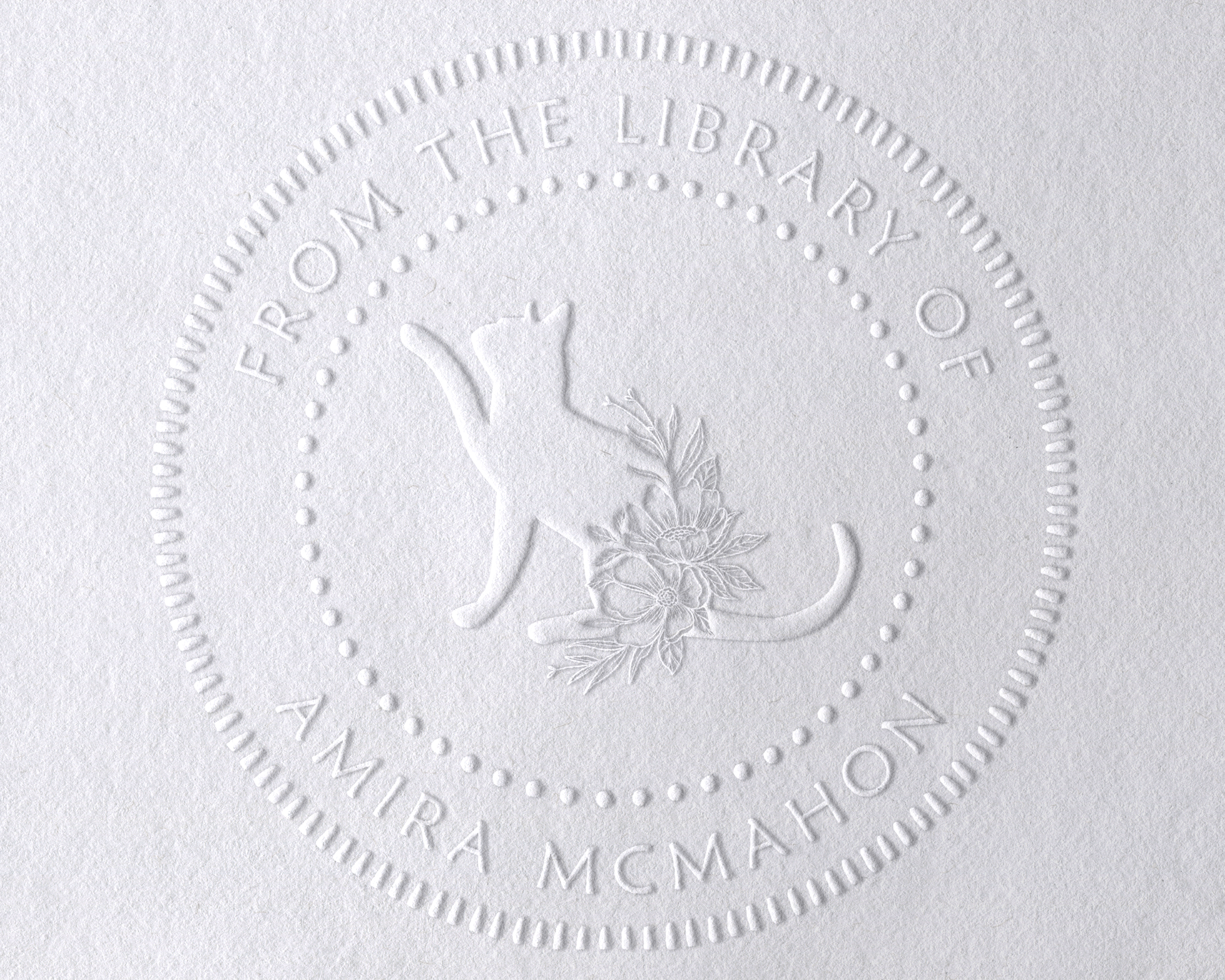 Personalized Book Embosser - JL-FloralCats9