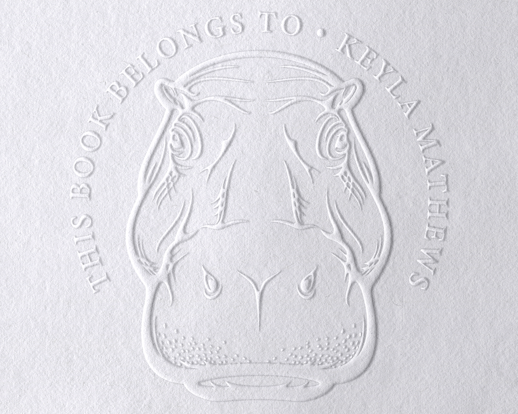 Animal Themed Personalized Book Embosser - JL-JUNGLE17