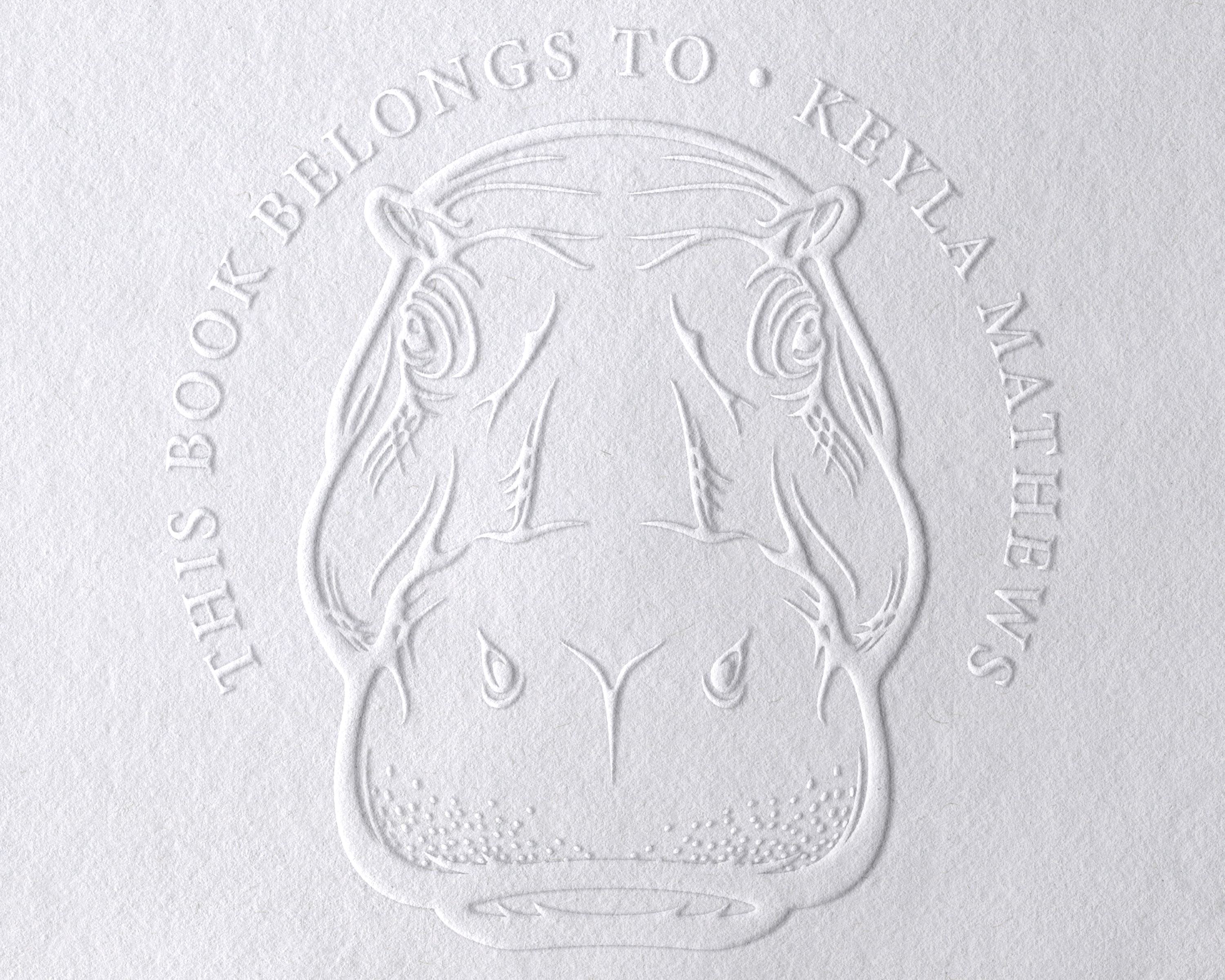 Animal Themed Personalized Book Embosser - JL-JUNGLE17