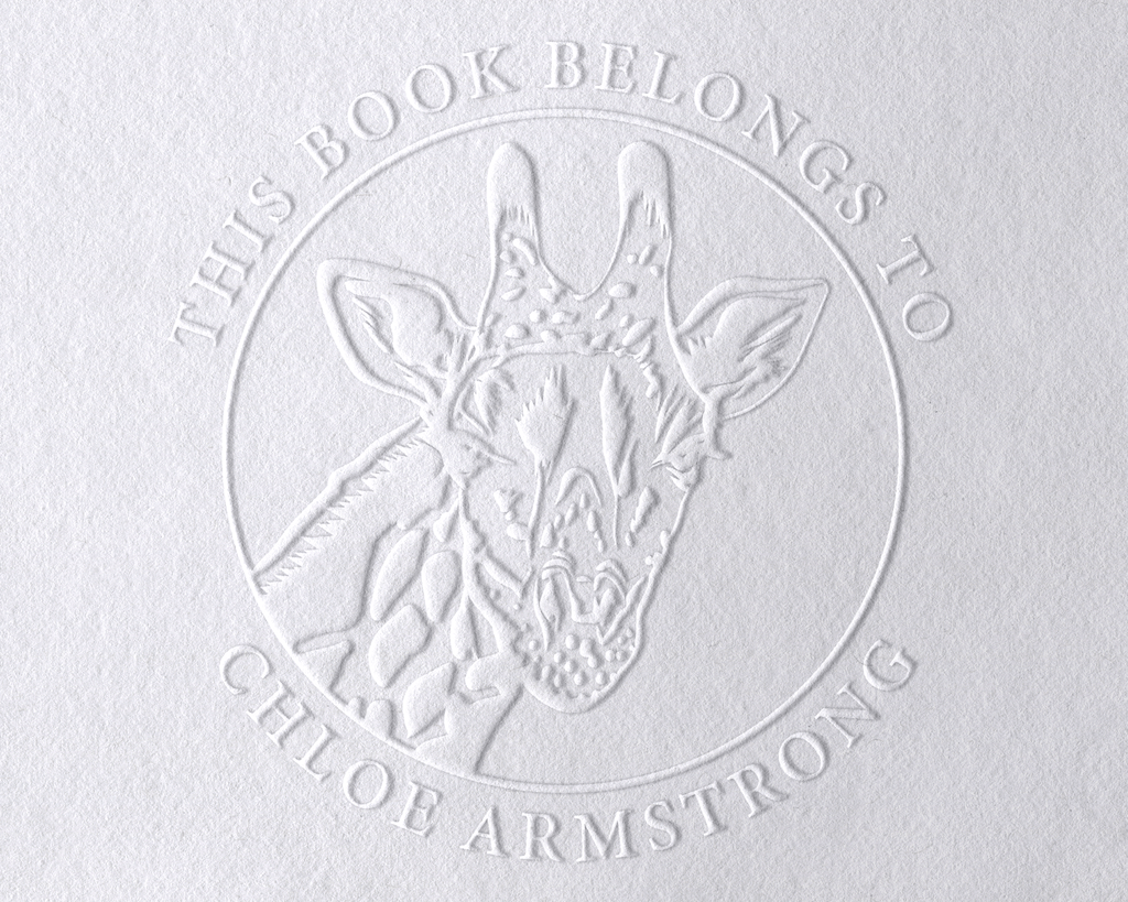 Animal Themed Personalized Book Embosser - JL-JUNGLE7