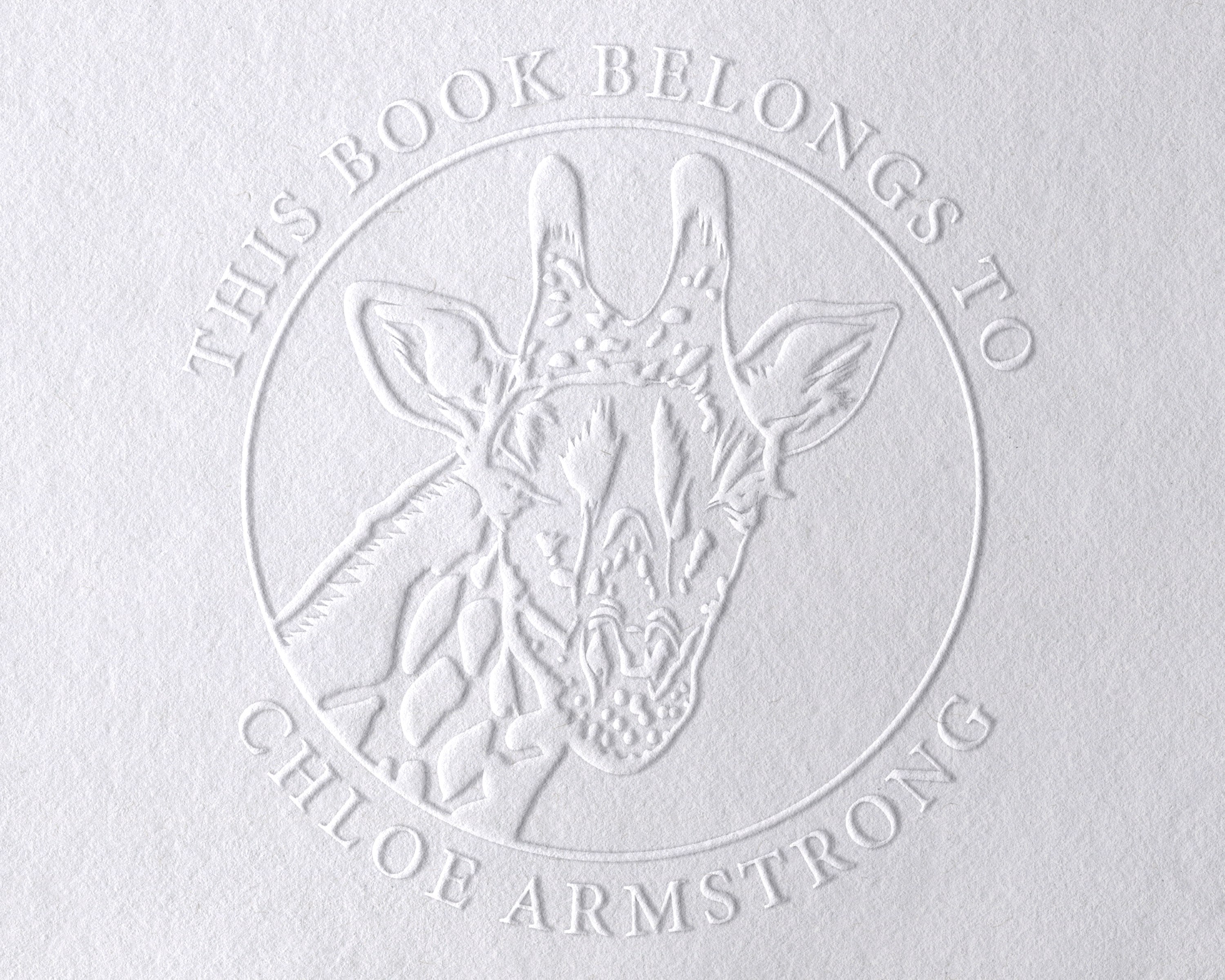 Animal Themed Personalized Book Embosser - JL-JUNGLE7