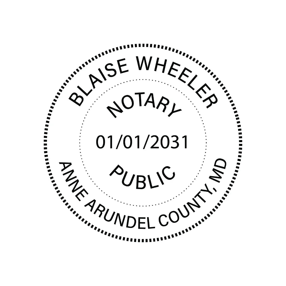 JL Maryland Notary Stamps
