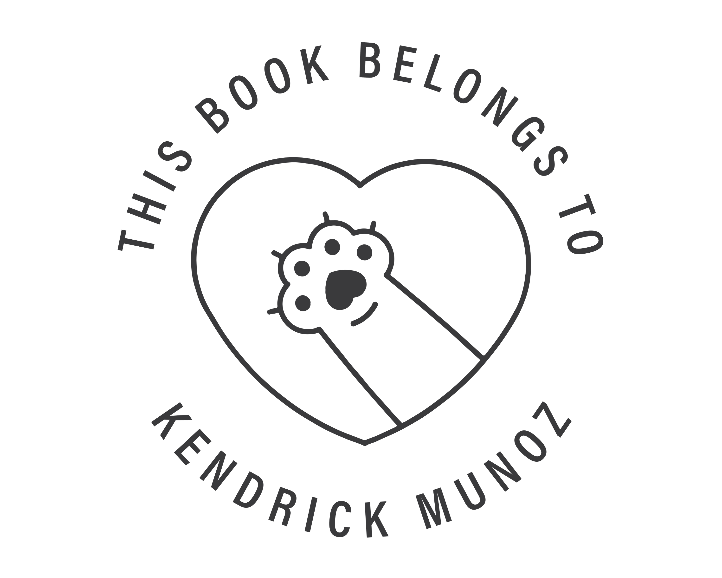 Personalized Book Self Ink Stamp - JL-PAW11