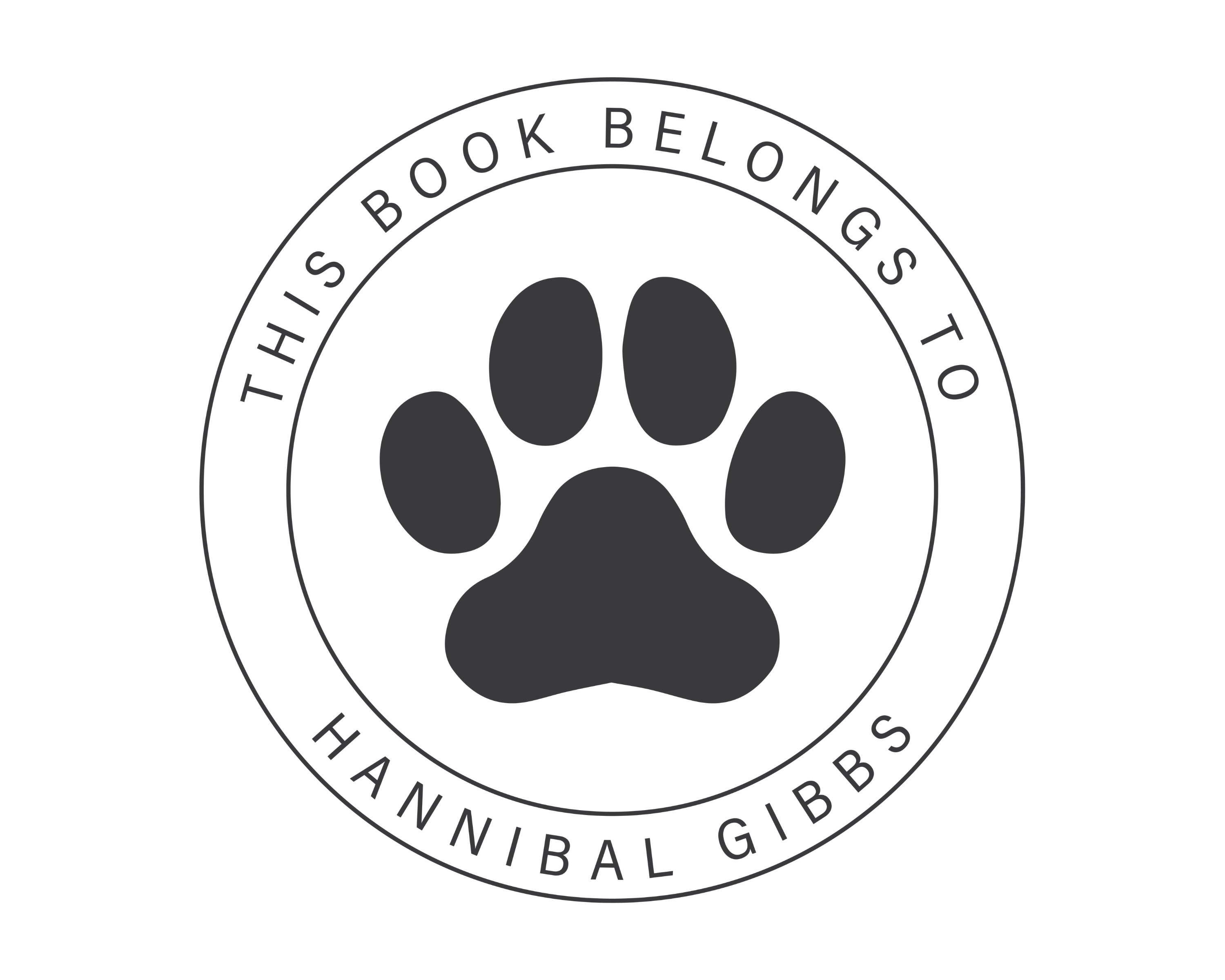 Personalized Book Self Ink Stamp - JL-PAW1