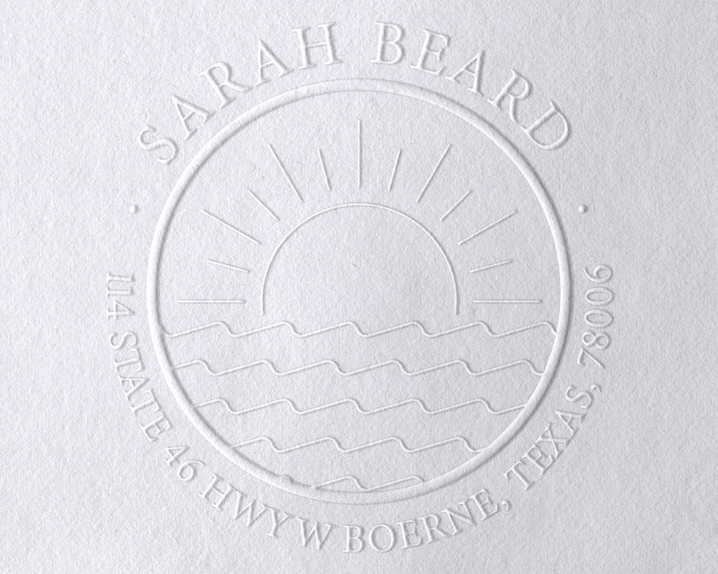 Beach Personalized Book Embosser - JL-ROADD20