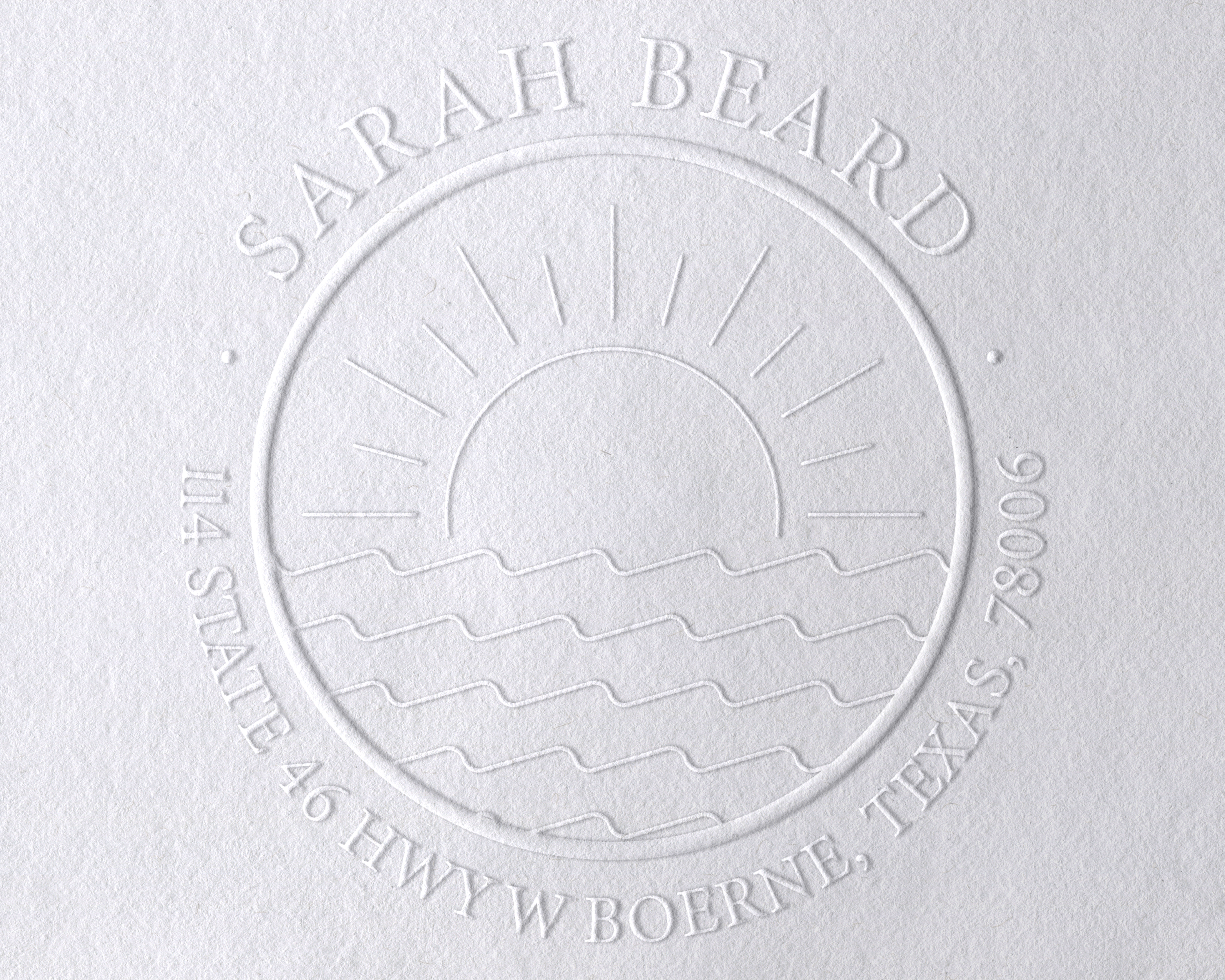 Beach Personalized Book Embosser - JL-ROADD20