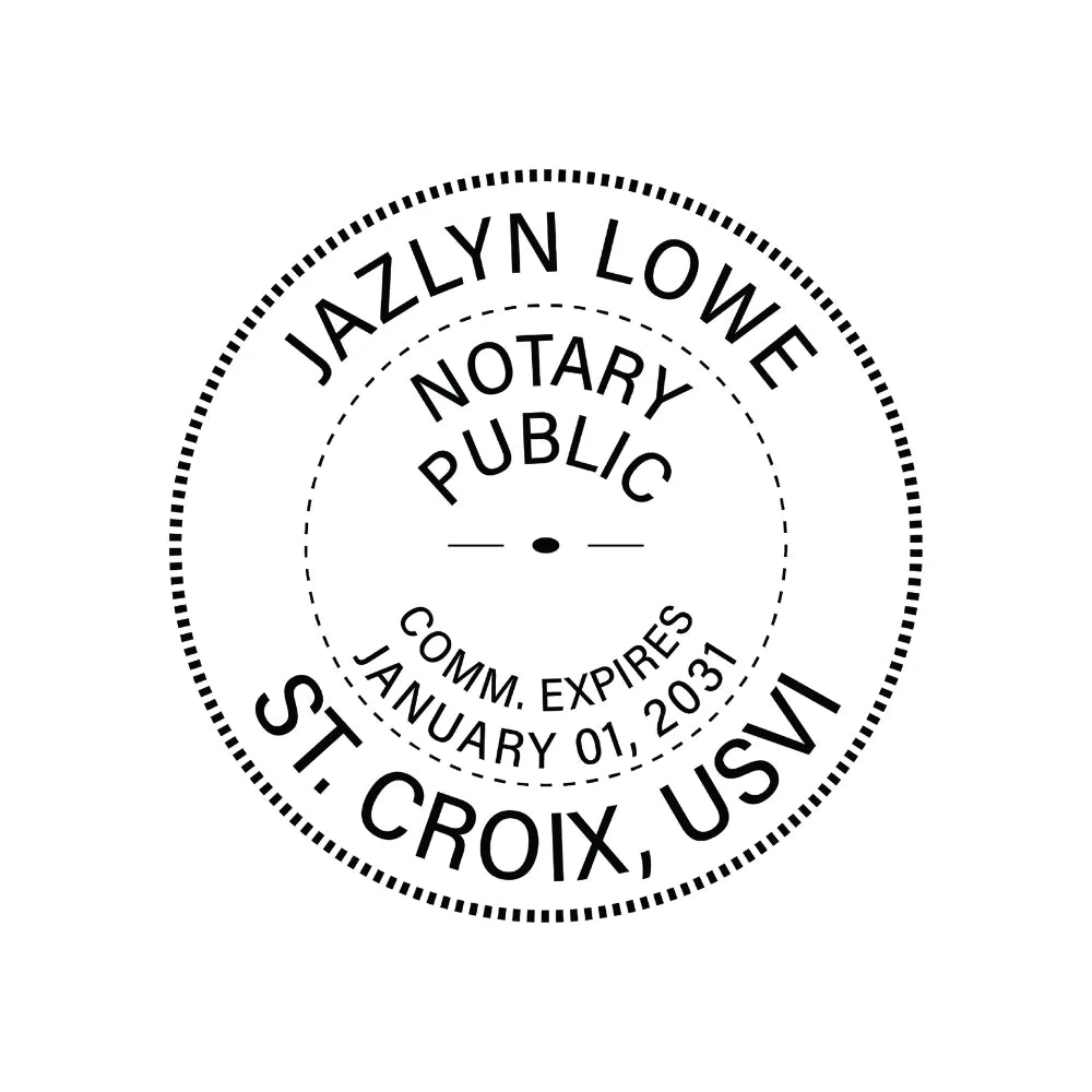 JL US Virgin Islands Notary Stamp