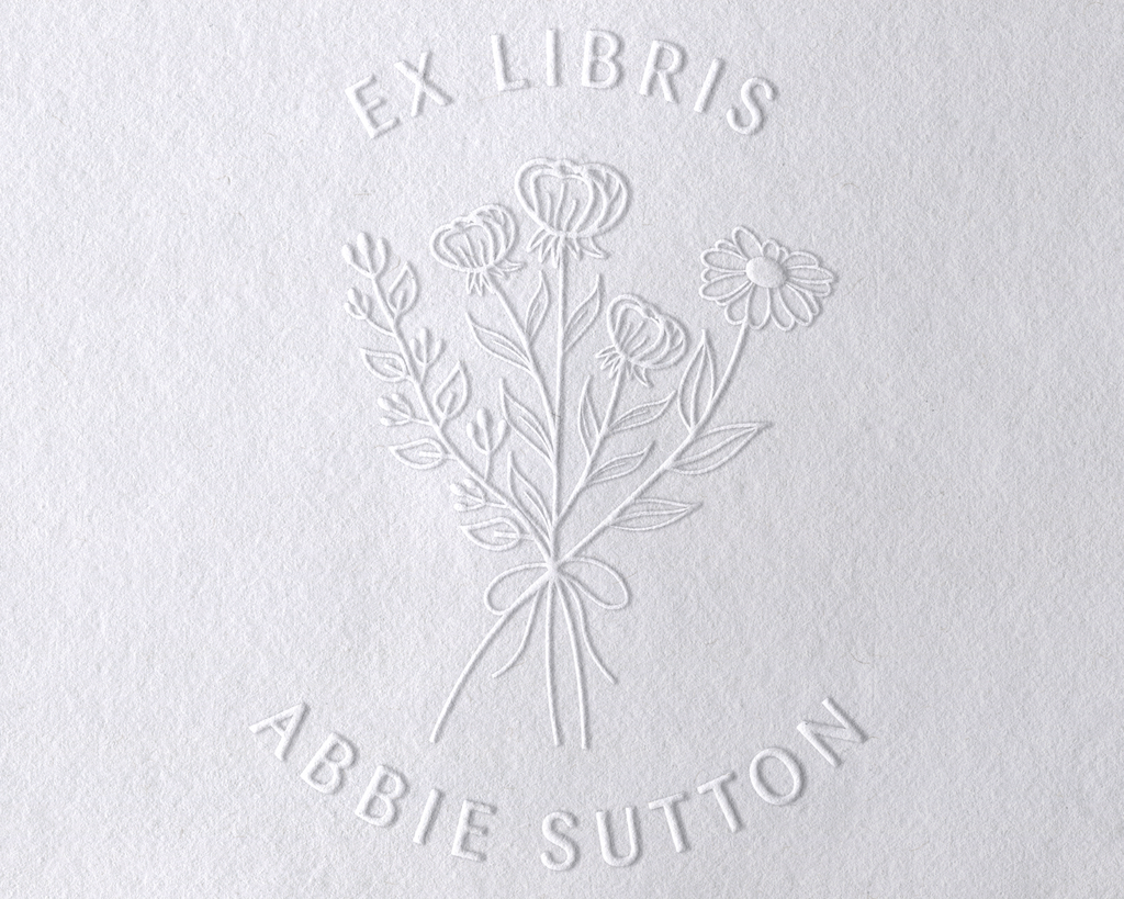 JL-Wildflower1 Personalized Book Embosser