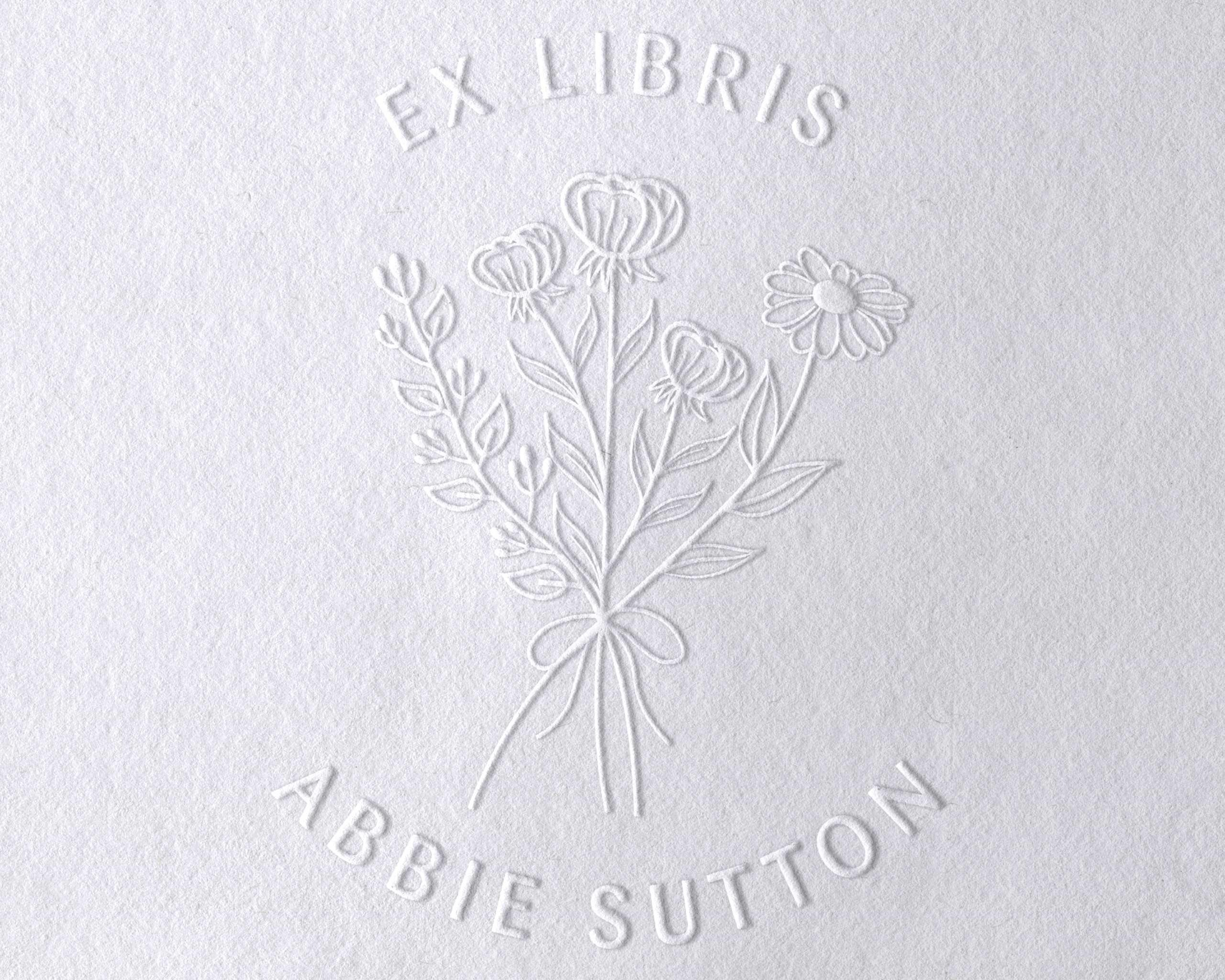 JL-Wildflower1 Personalized Book Embosser