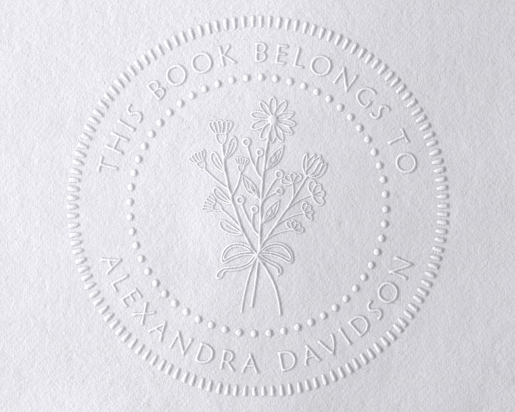 Personalized Book Embosser - JL-Wildflower10