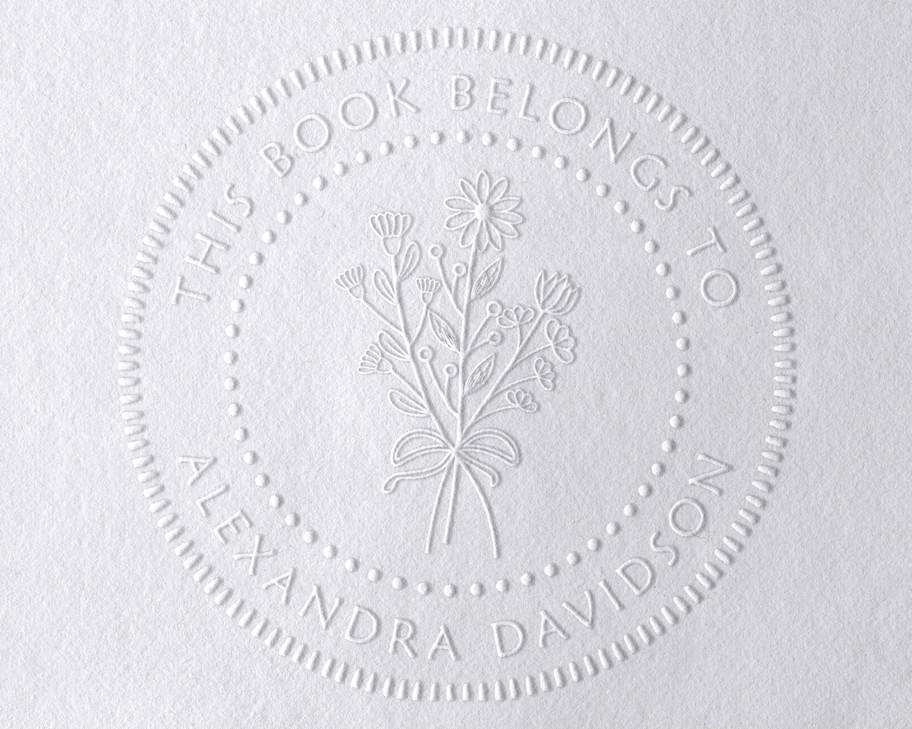 Personalized Book Embosser - JL-Wildflower10
