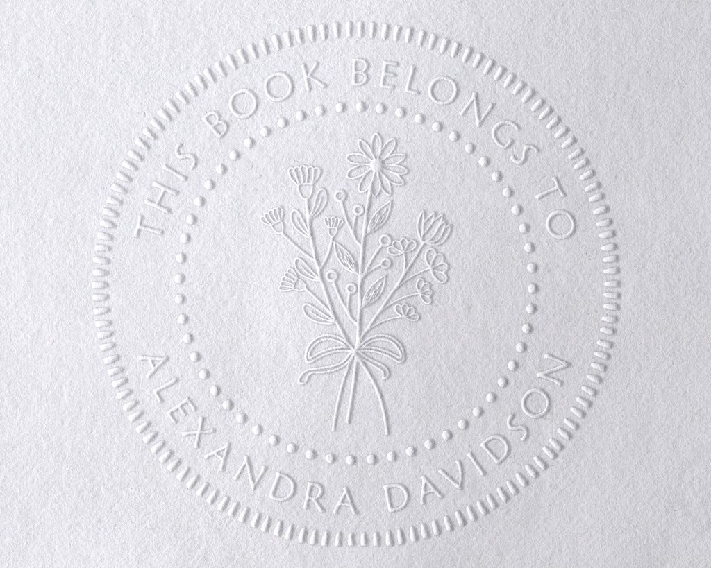 JL-Wildflower10 Personalized Book Embosser