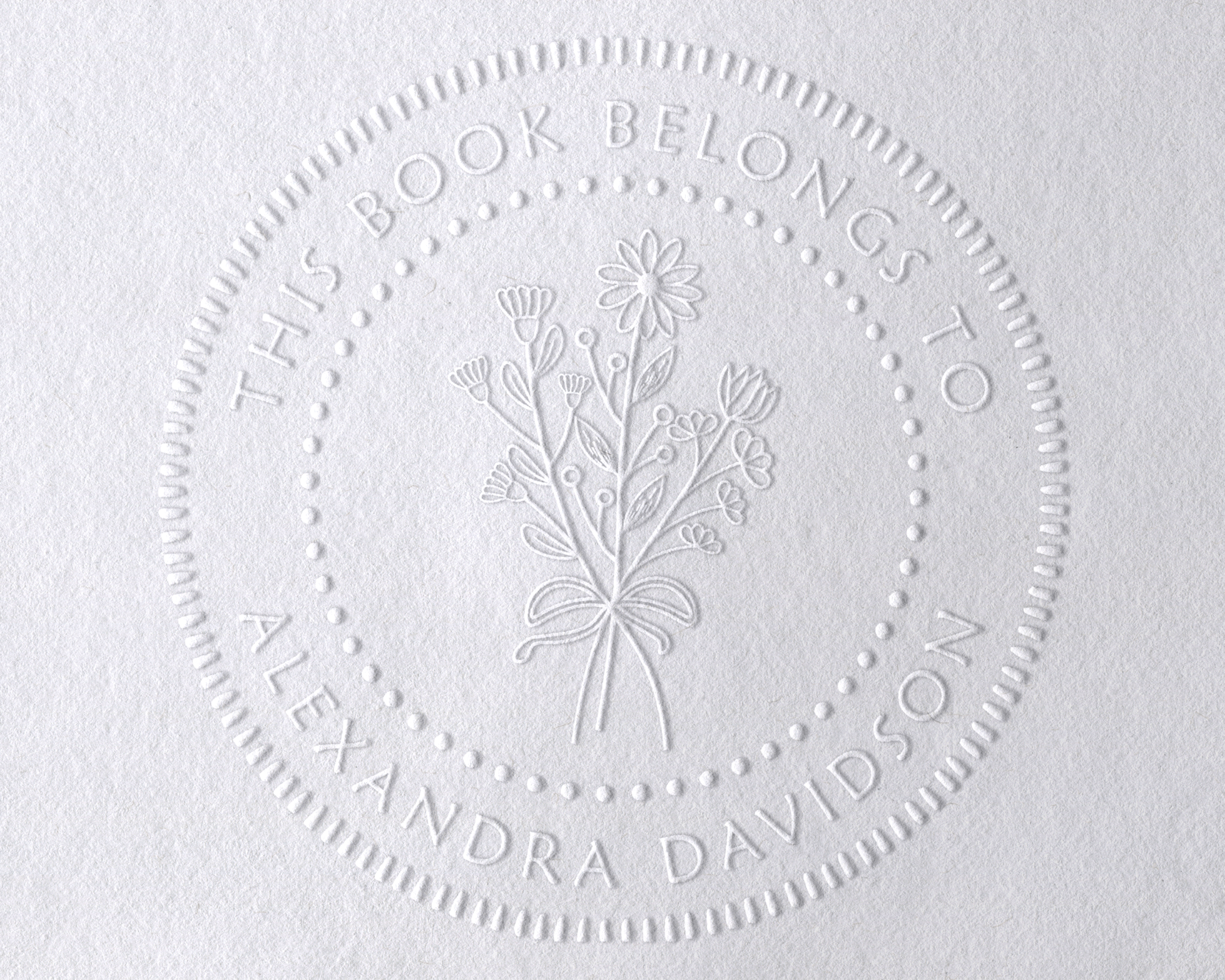 JL-Wildflower10 Personalized Book Embosser
