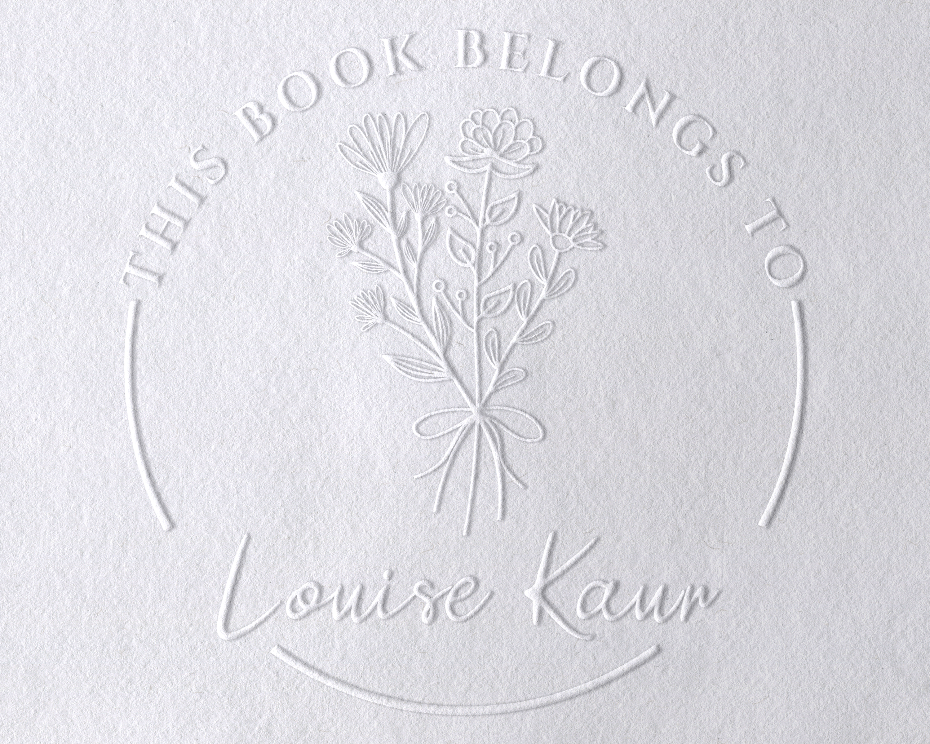 Personalized Book Embosser - JL-Wildflower11