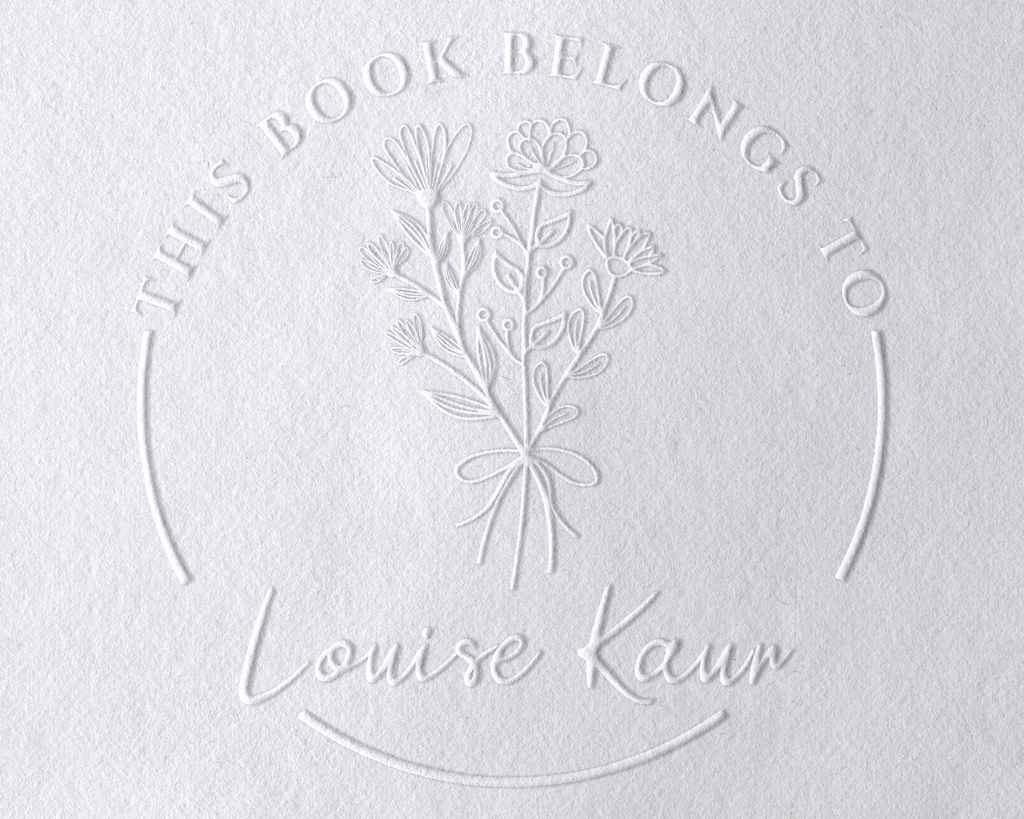 JL-Wildflower11 Personalized Book Embosser