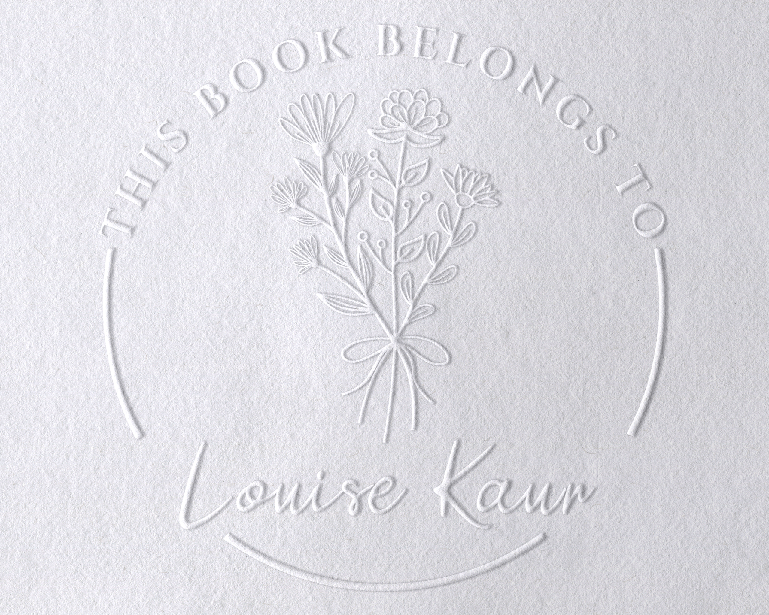 JL-Wildflower11 Personalized Book Embosser