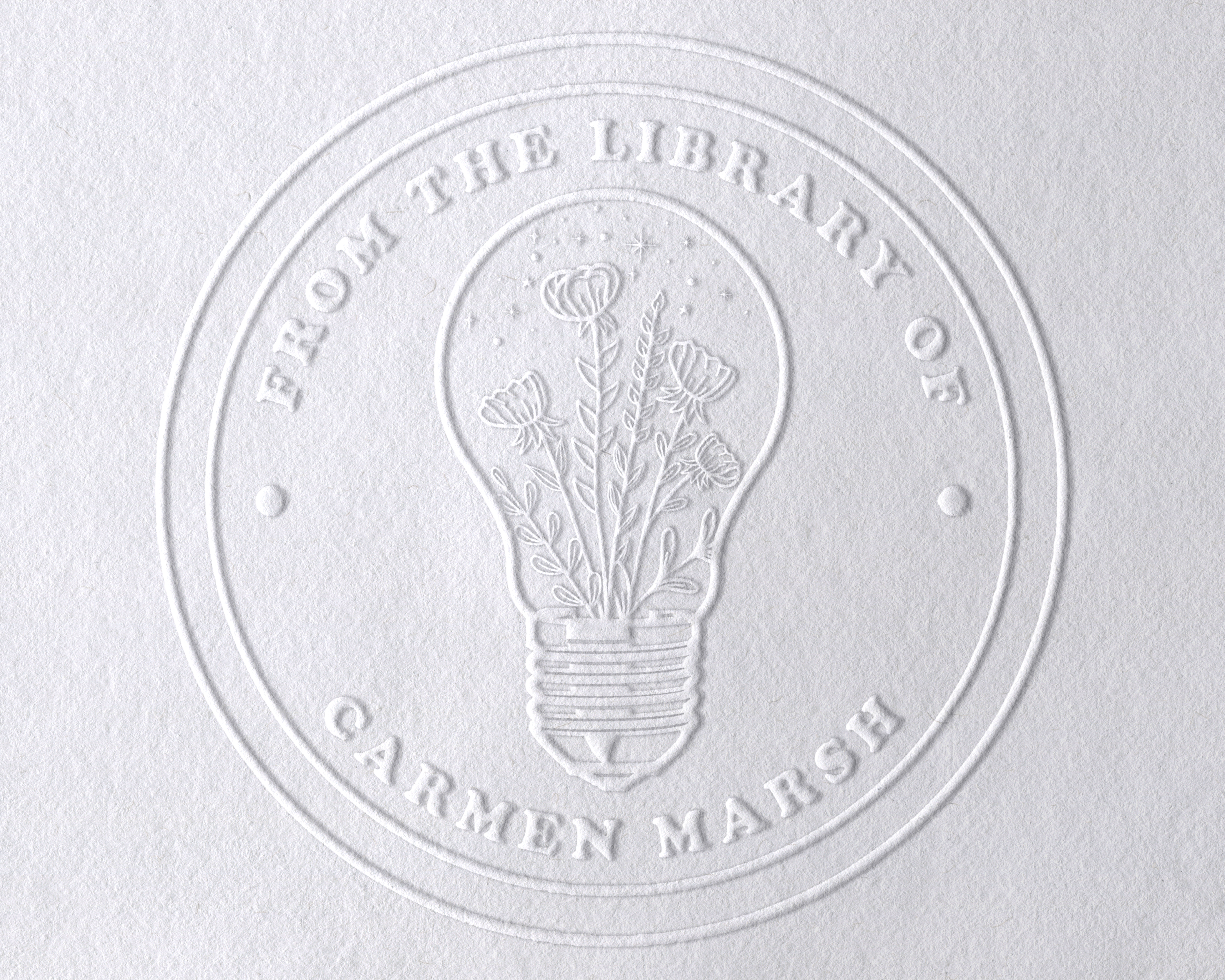 Personalized Book Embosser - JL-Wildflower12