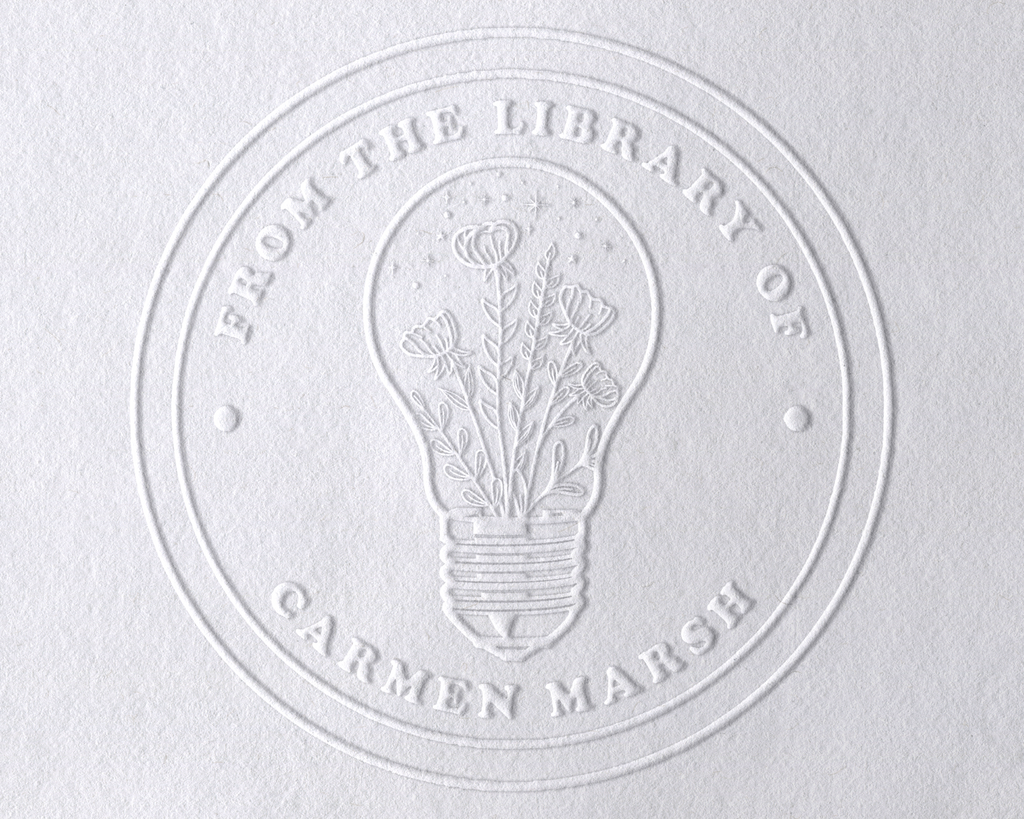 JL-Wildflower12 Personalized Book Embosser