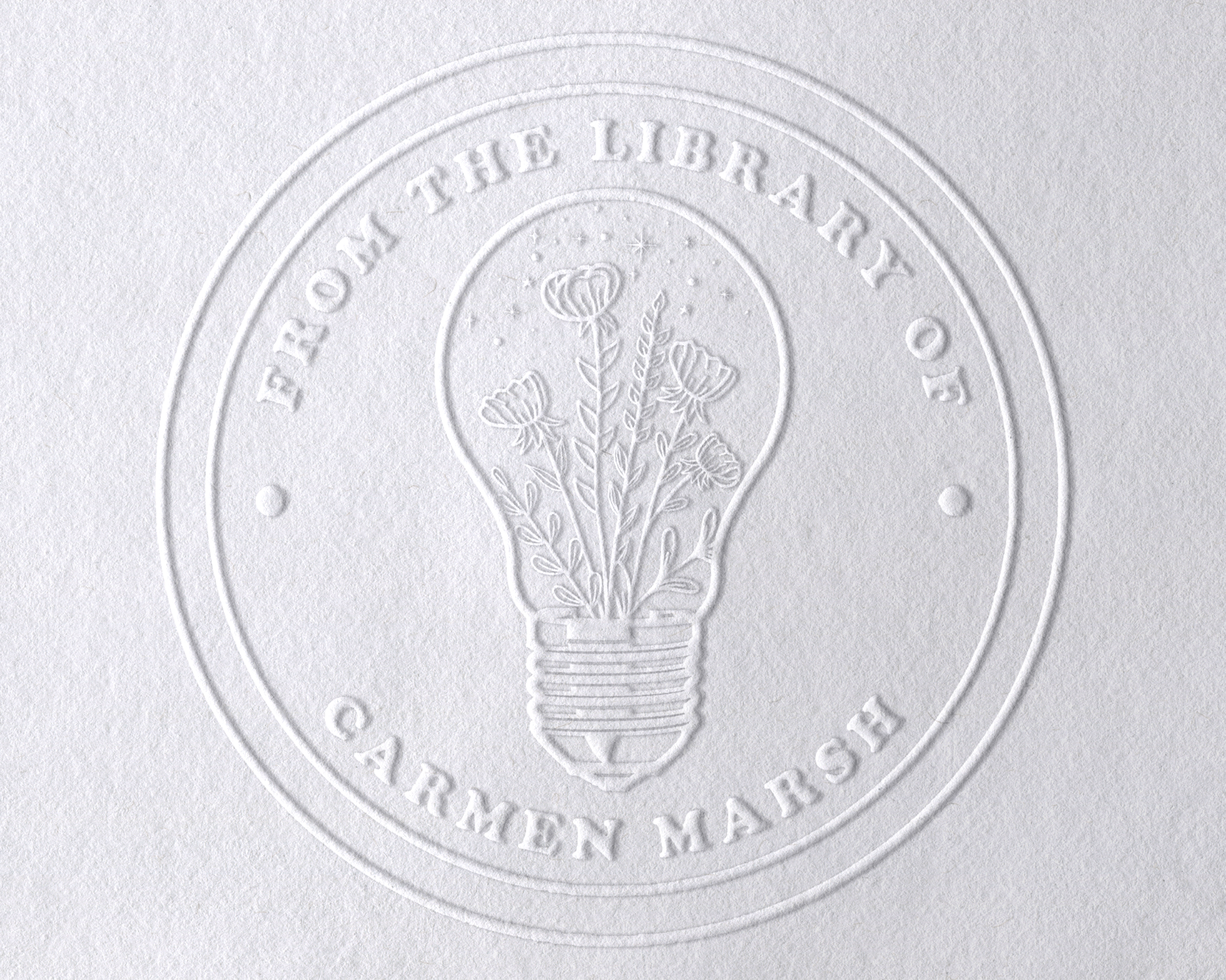 JL-Wildflower12 Personalized Book Embosser