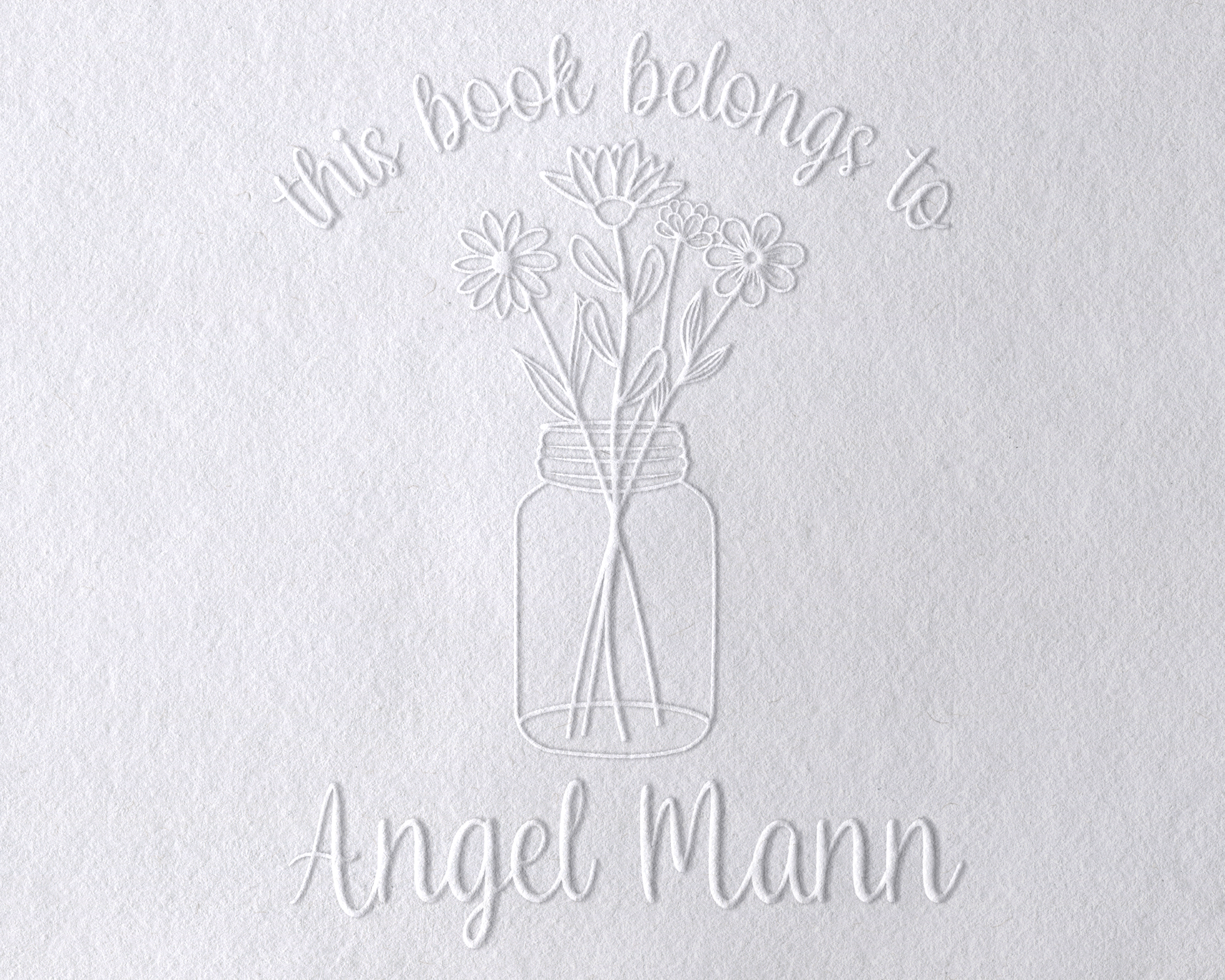 Personalized Book Embosser - JL-Wildflower14