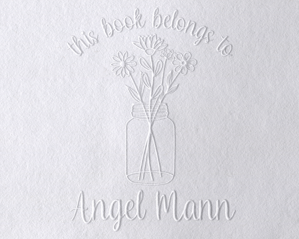 JL-Wildflower14 Personalized Book Embosser