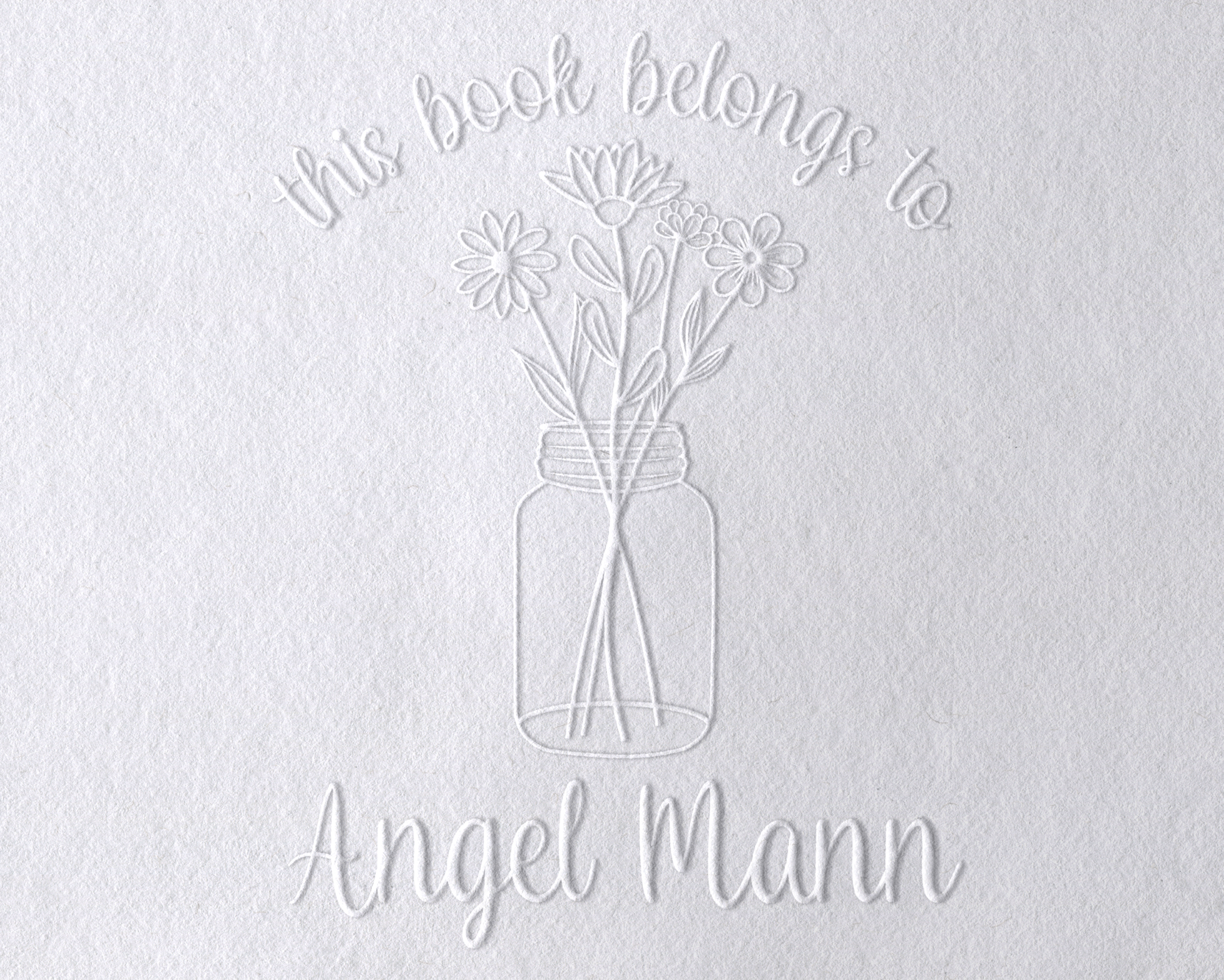 JL-Wildflower14 Personalized Book Embosser