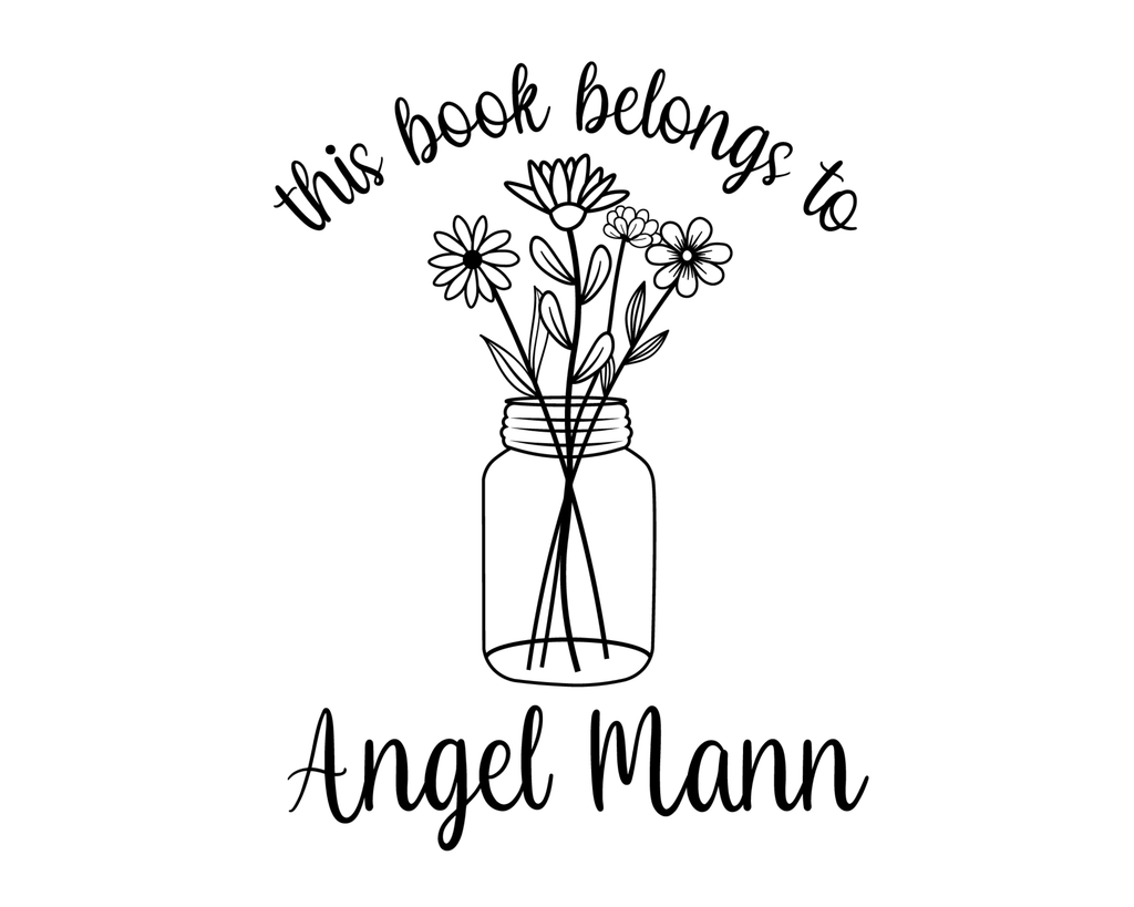 Personalized Book Stamp Self Inking - JL-Wildflower14