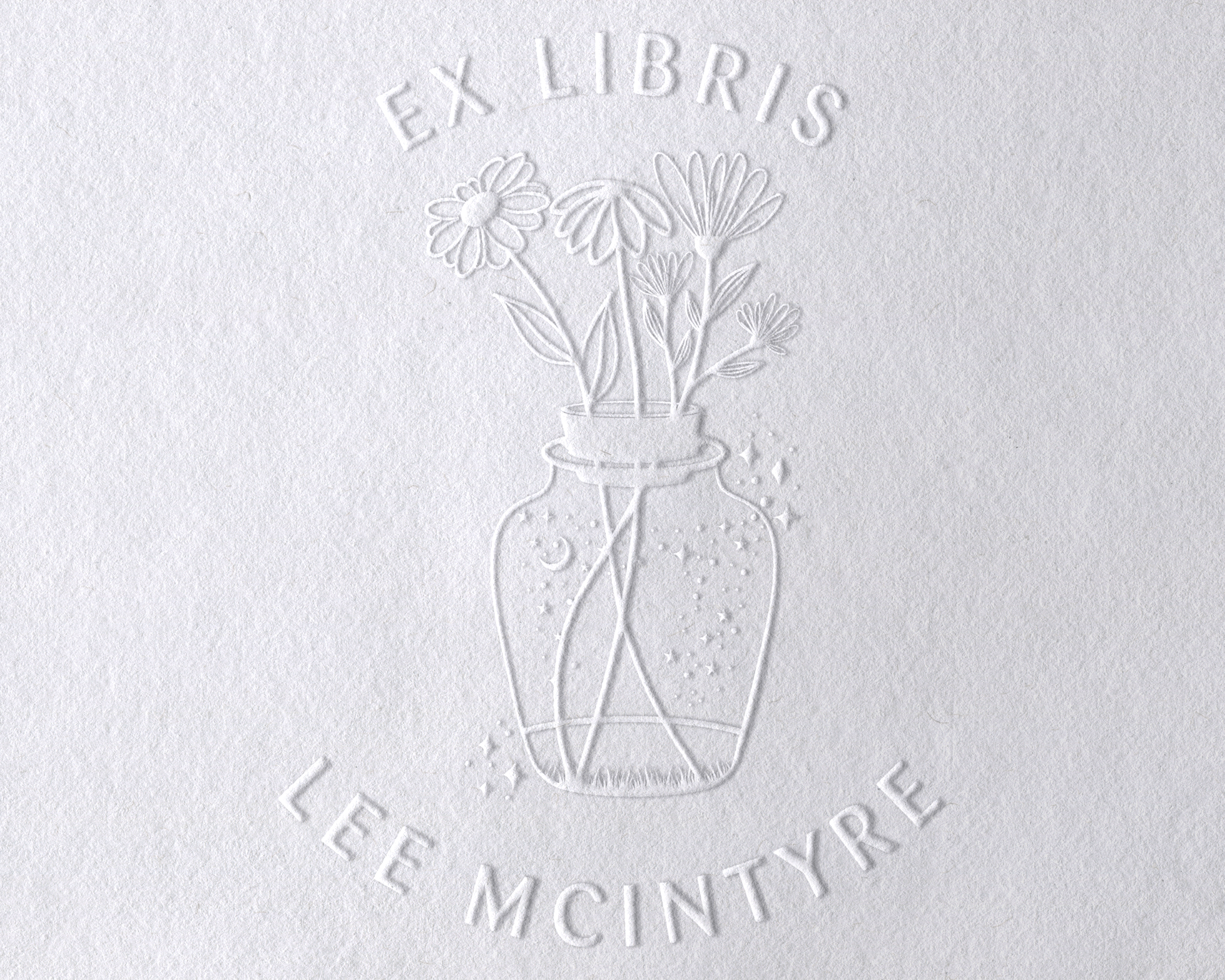 Personalized Book Embosser - JL-Wildflower15