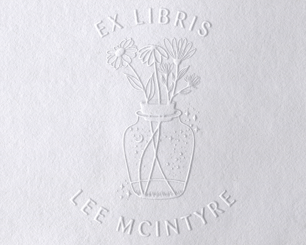 JL-Wildflower15 Personalized Book Embosser