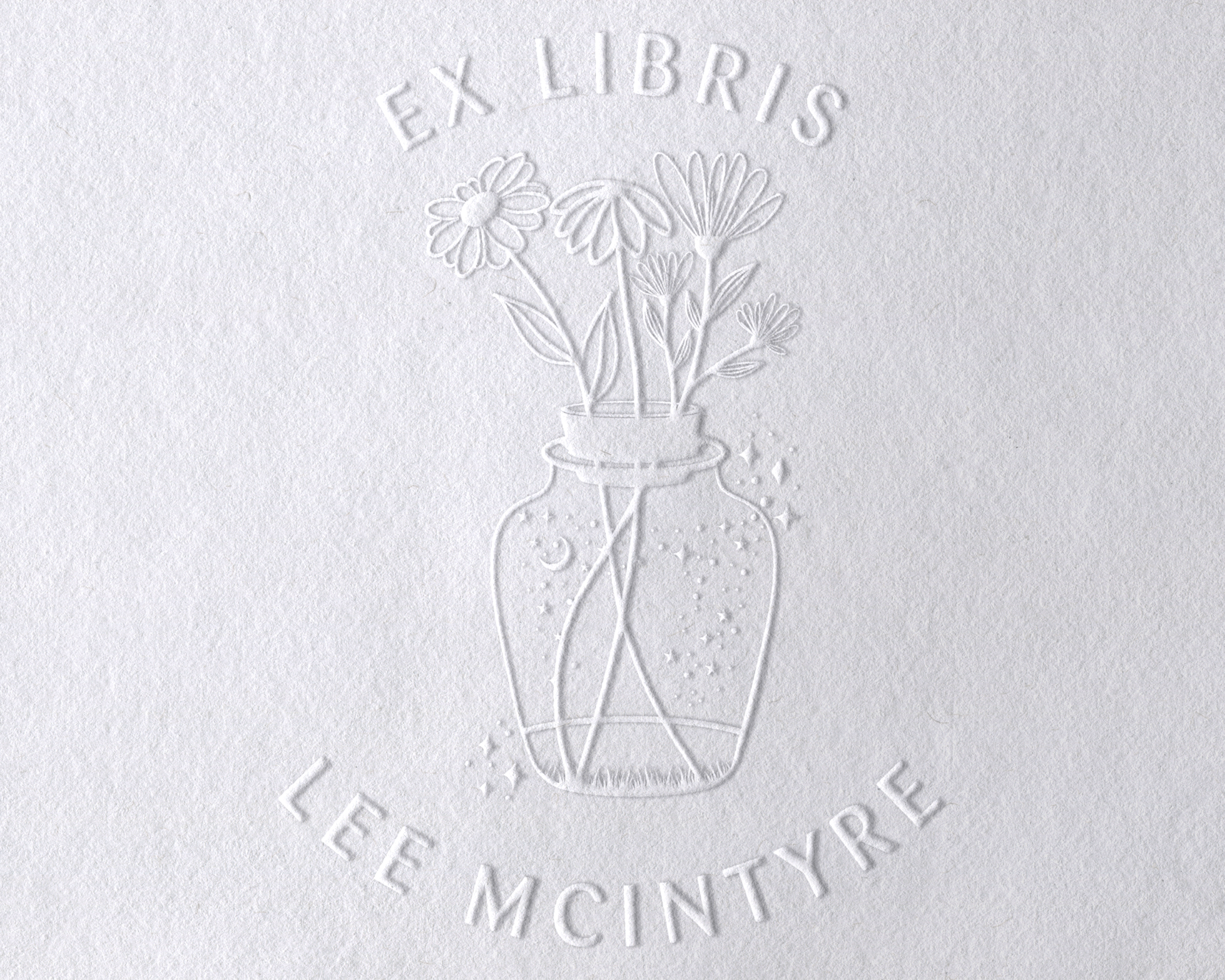 JL-Wildflower15 Personalized Book Embosser