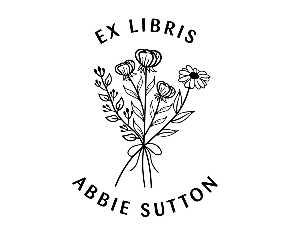 Personalized Book Stamp Self Inking - JL-Wildflower1