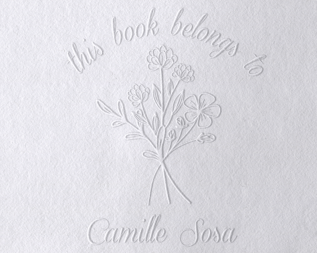 Personalized Book Embosser - JL-Wildflower2