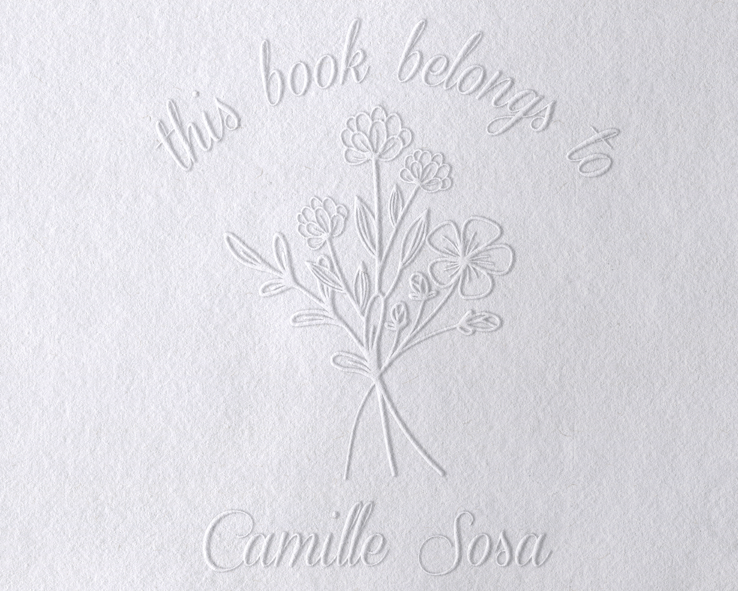 Personalized Book Embosser - JL-Wildflower2