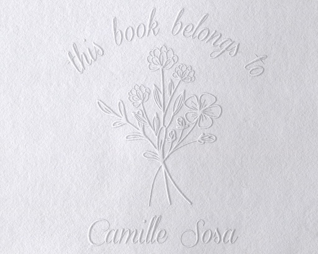 JL-Wildflower2 Personalized Book Embosser