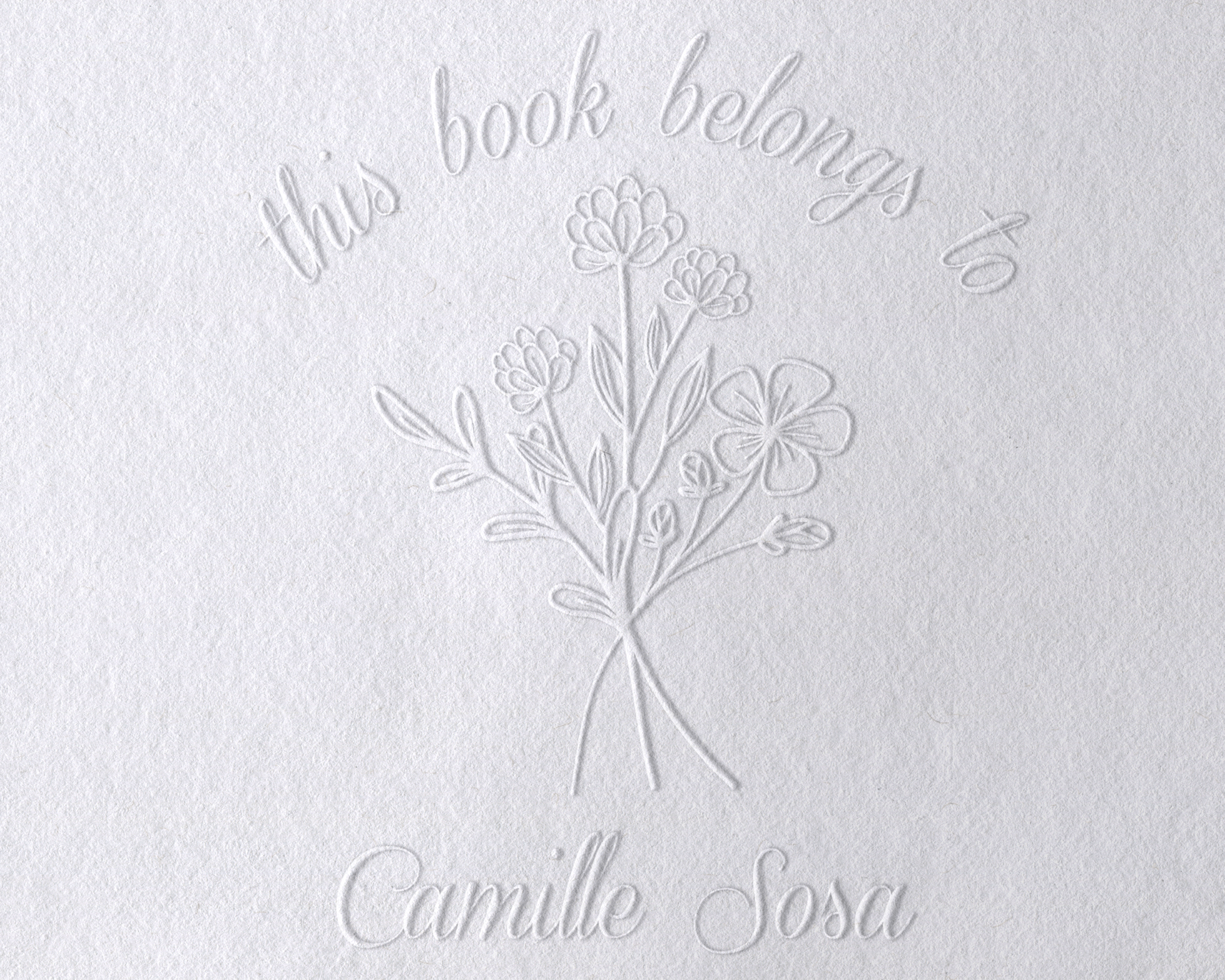JL-Wildflower2 Personalized Book Embosser