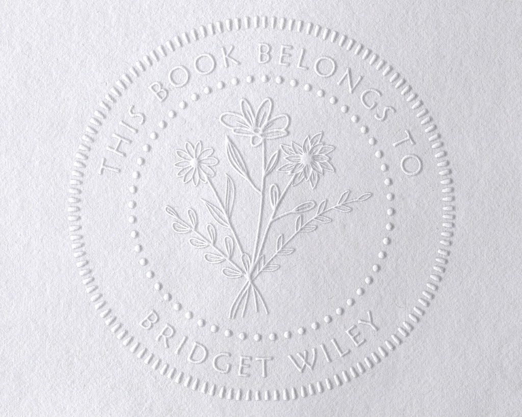 Personalized Book Embosser - JL-Wildflower3