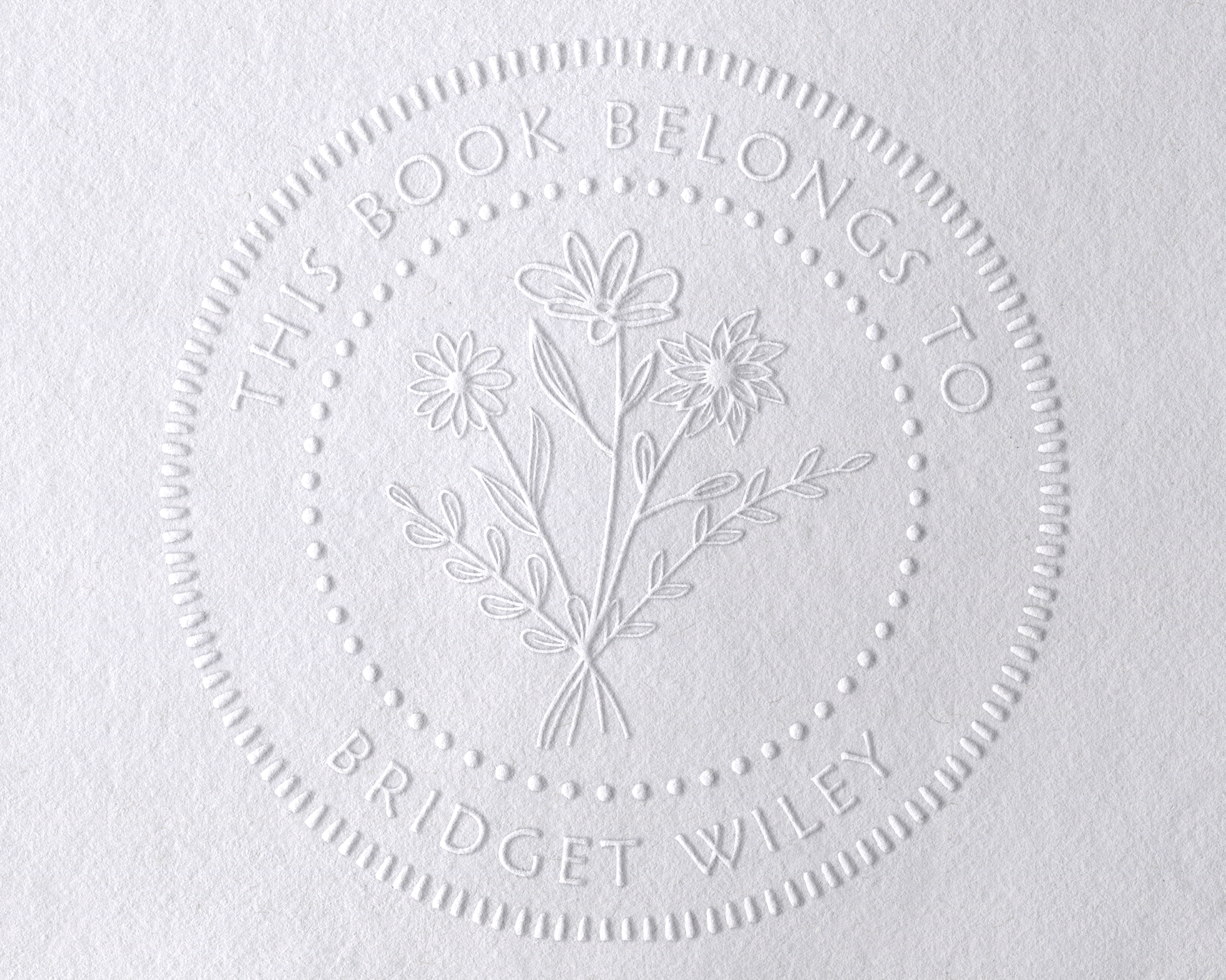 Personalized Book Embosser - JL-Wildflower3