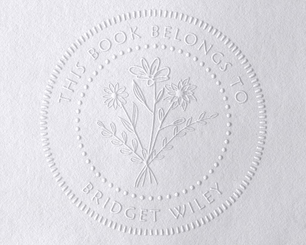 JL-Wildflower3 Personalized Book Embosser