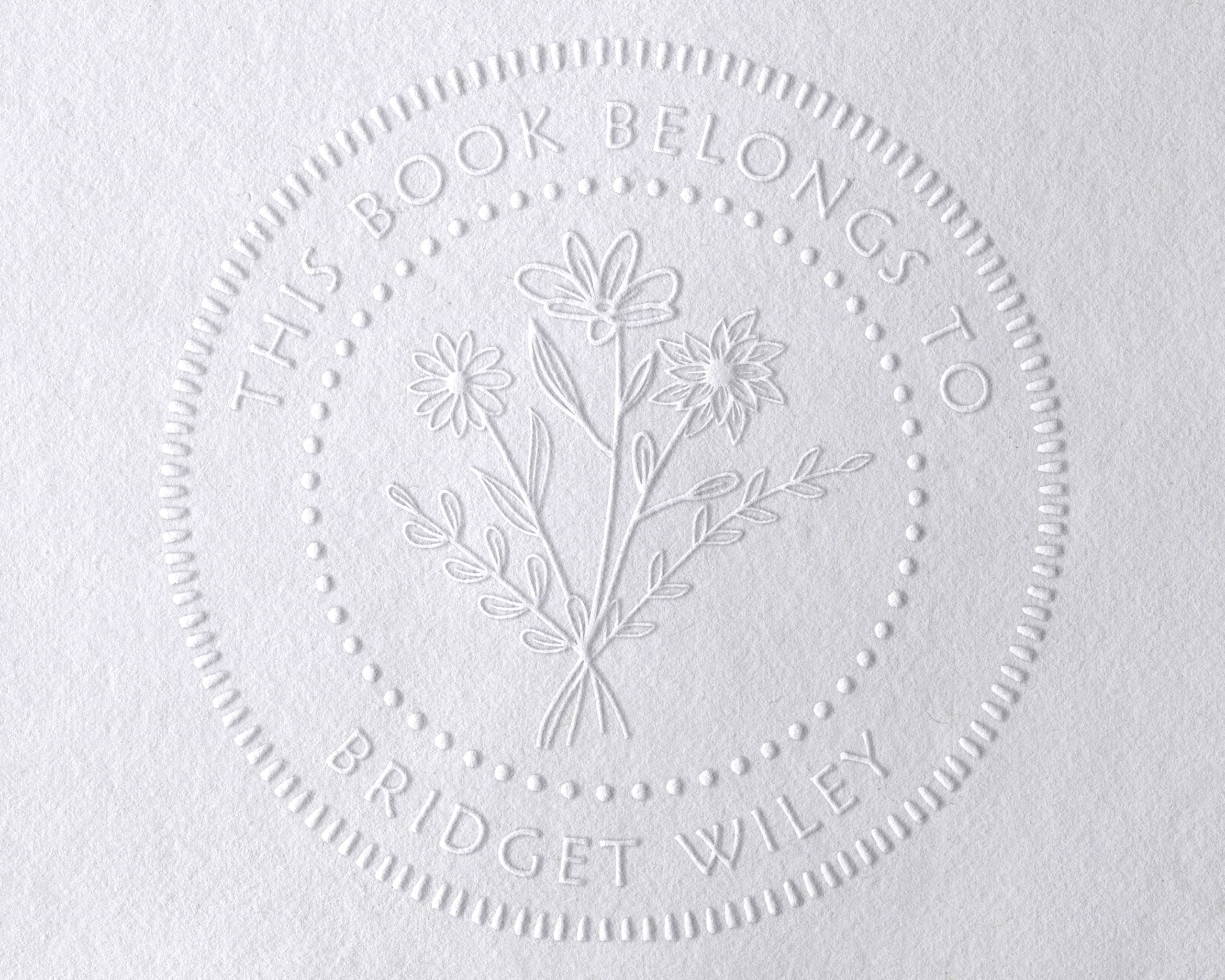 JL-Wildflower3 Personalized Book Embosser