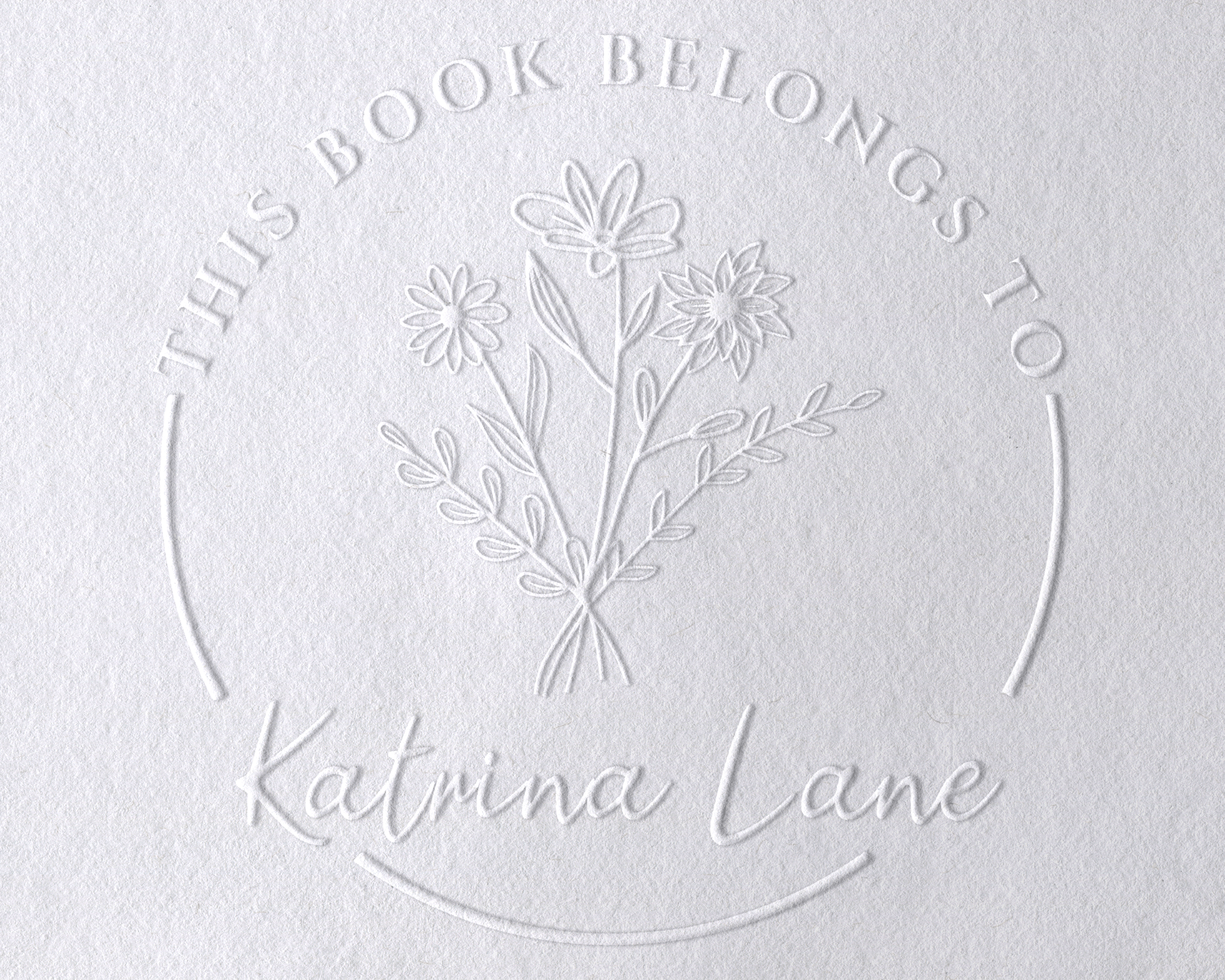 Personalized Book Embosser - JL-Wildflower4
