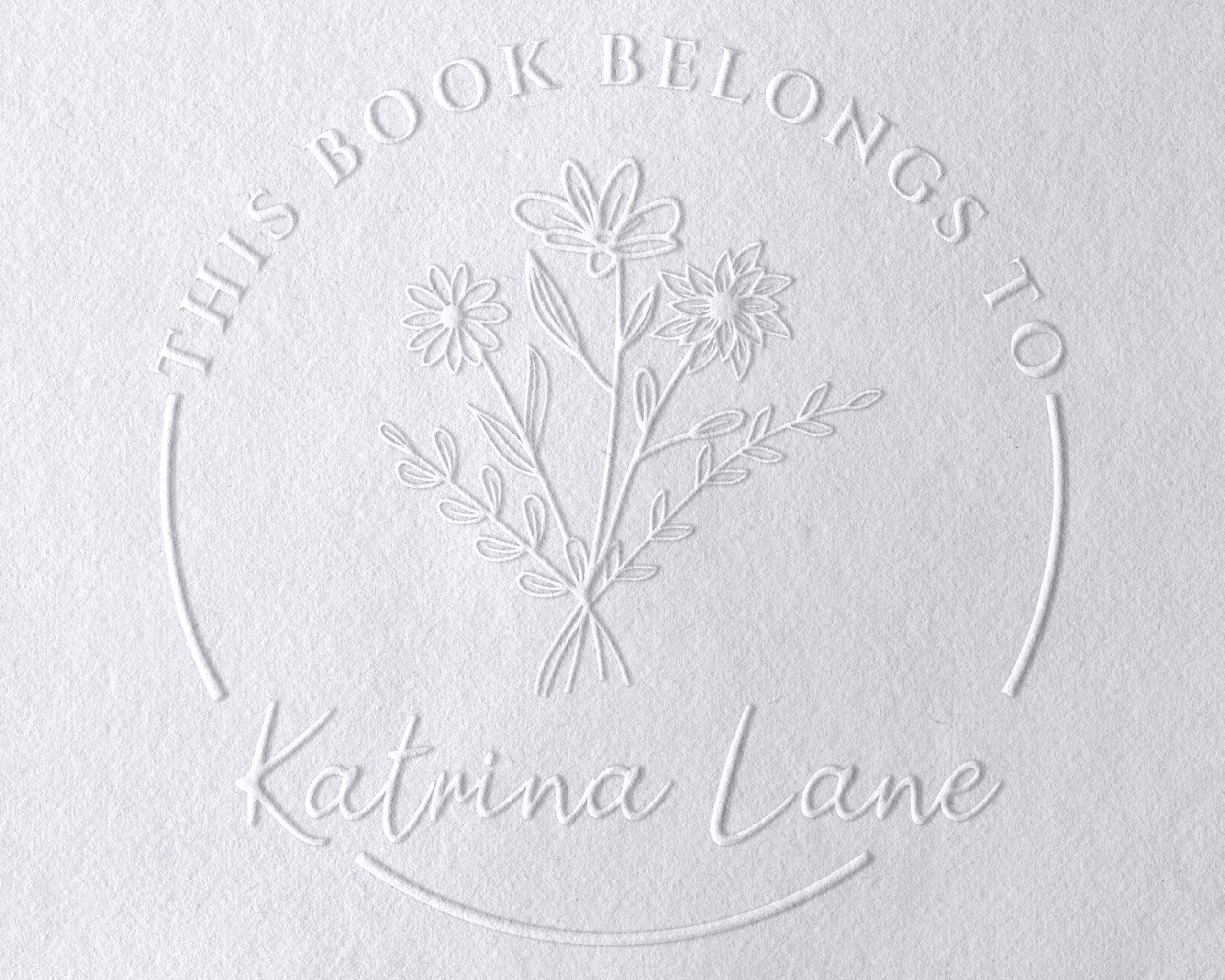 JL-Wildflower4 Personalized Book Embosser