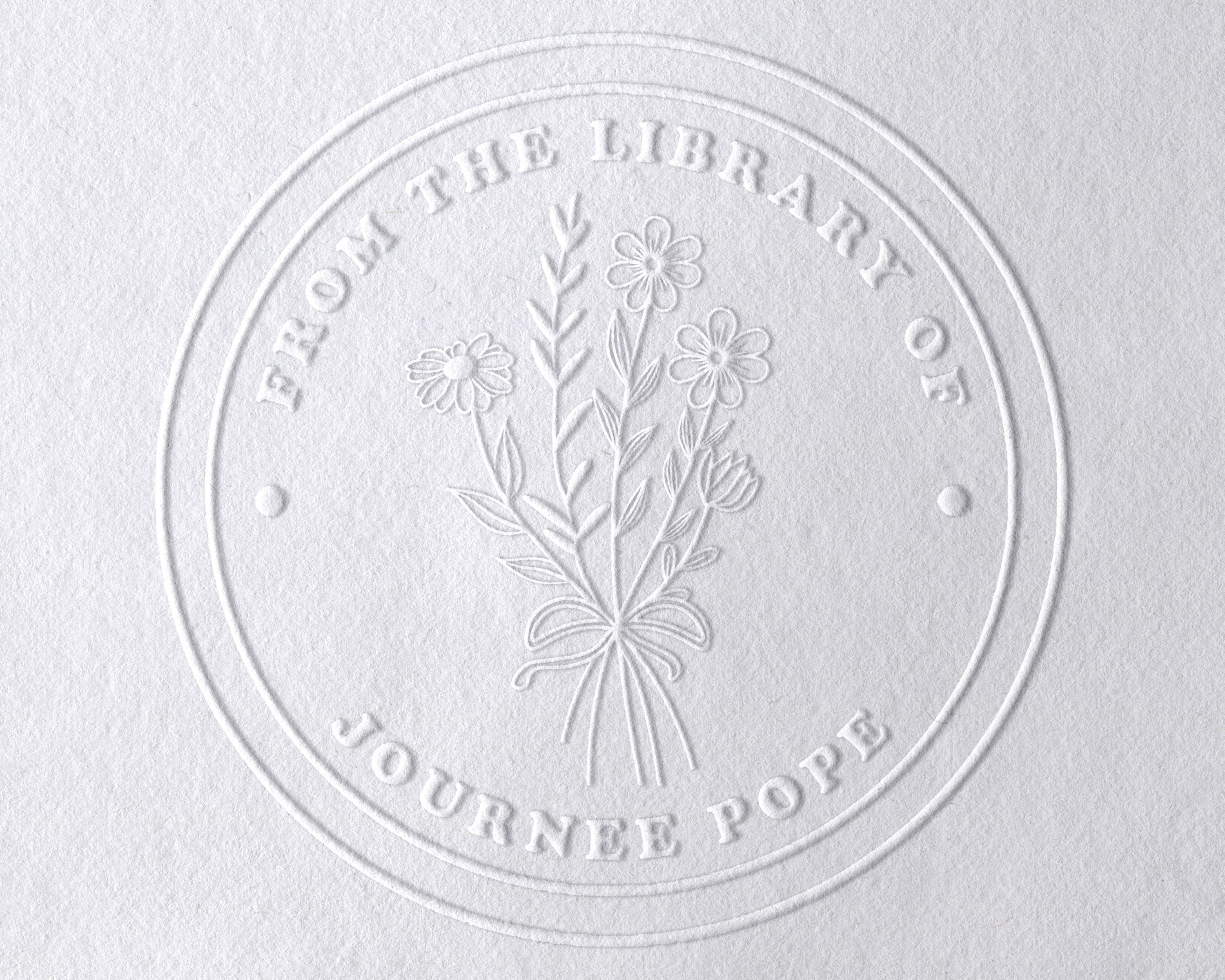 Personalized Book Embosser - JL-Wildflower5