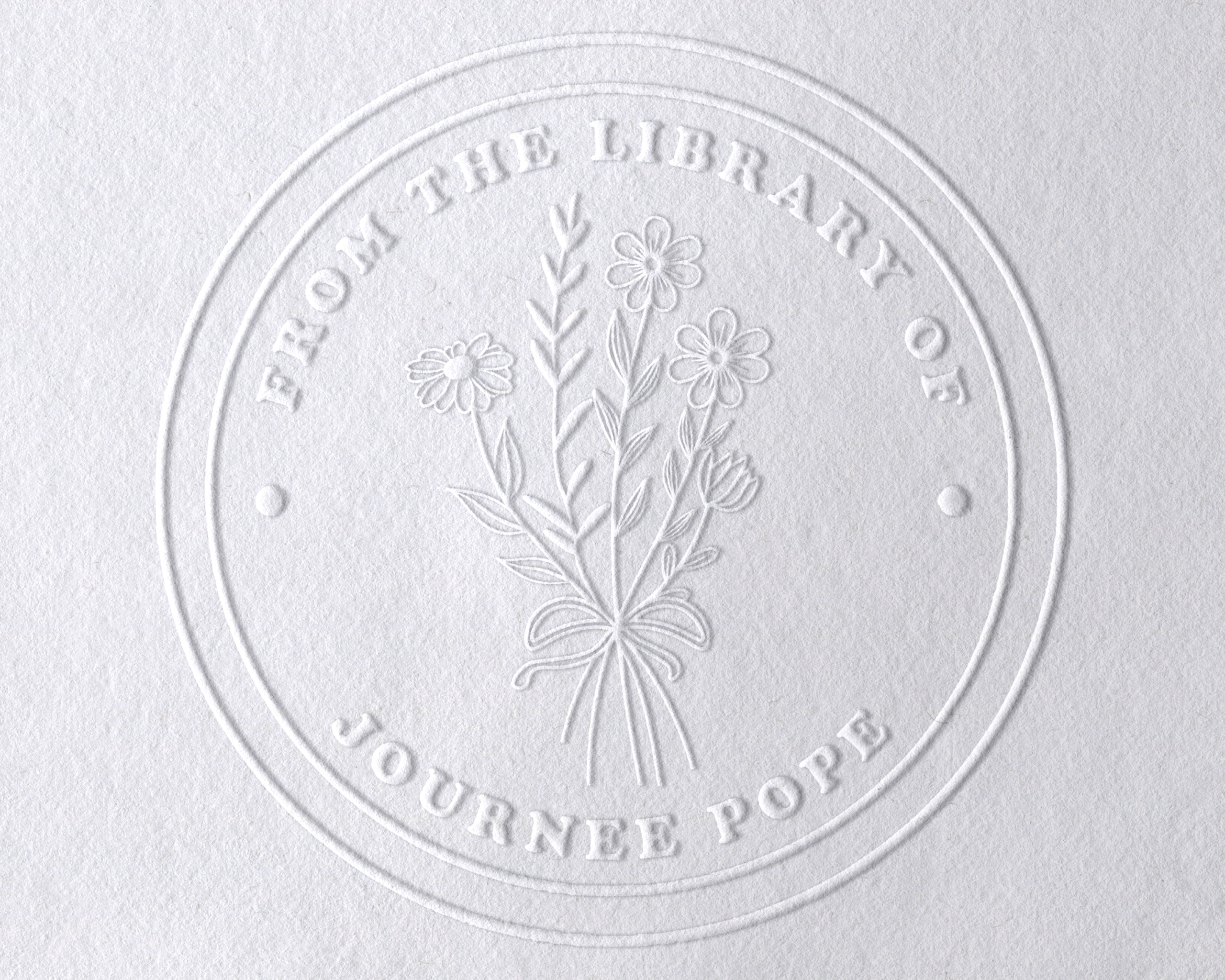 JL-Wildflower5 Personalized Book Embosser