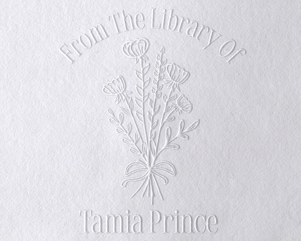 JL-Wildflower6 Personalized Book Embosser