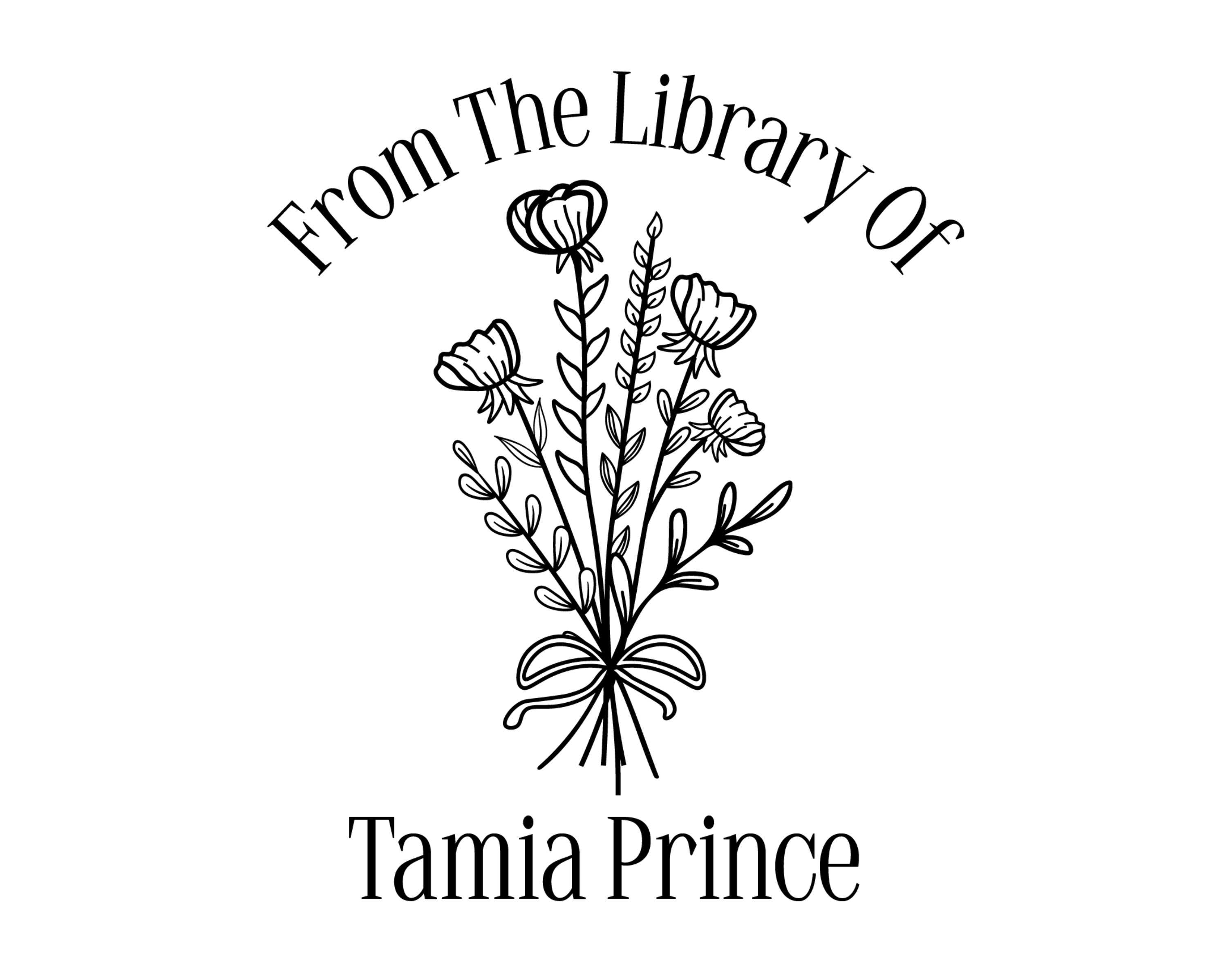 Personalized Book Stamp Self Inking - JL-Wildflower6