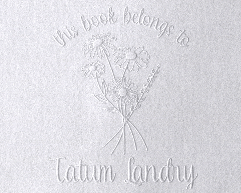 Personalized Book Embosser - JL-Wildflower7