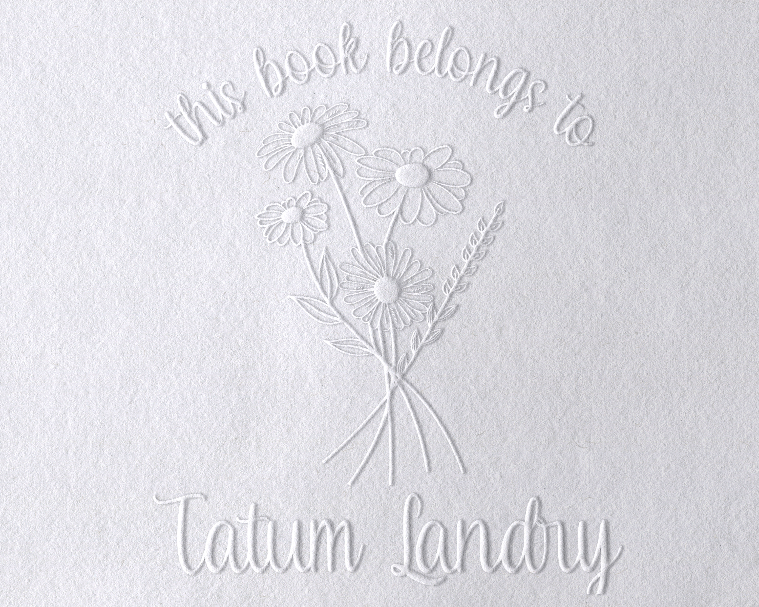 Personalized Book Embosser - JL-Wildflower7