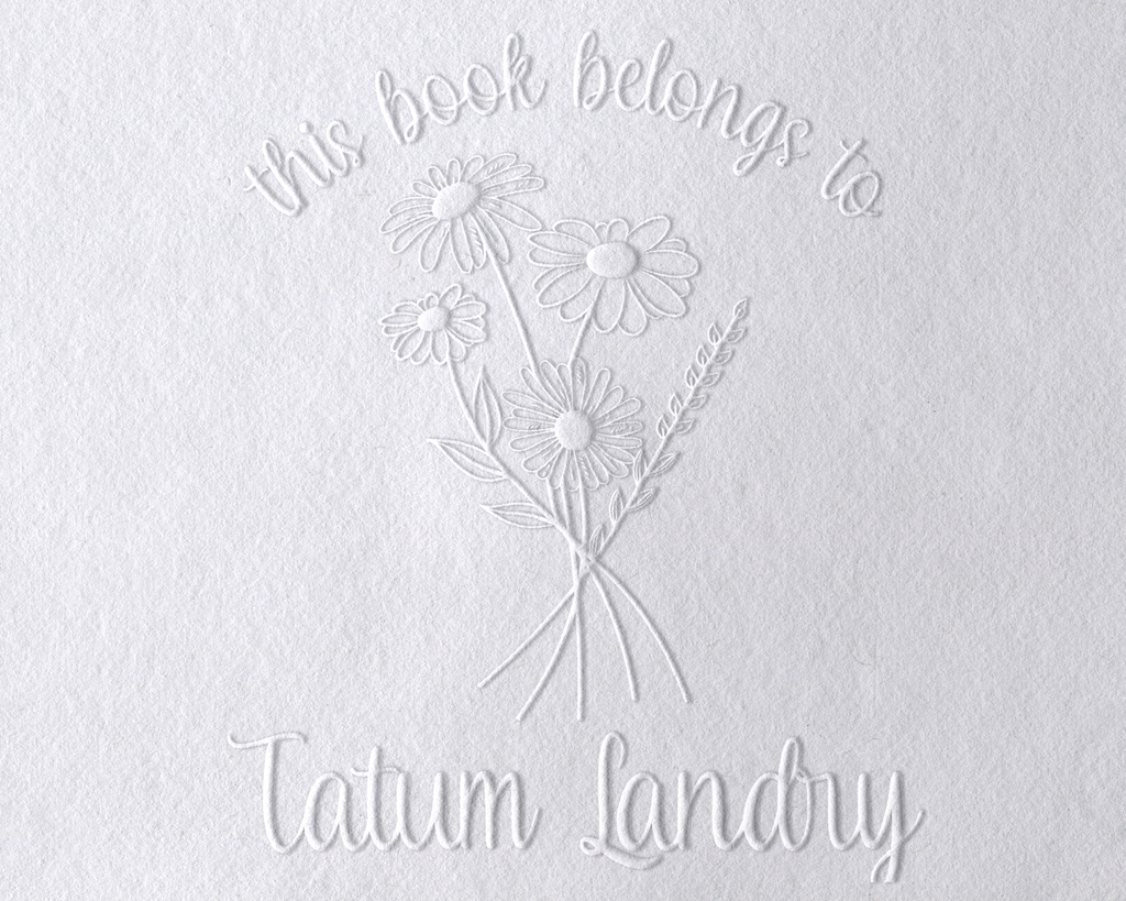 JL-Wildflower7 Personalized Book Embosser