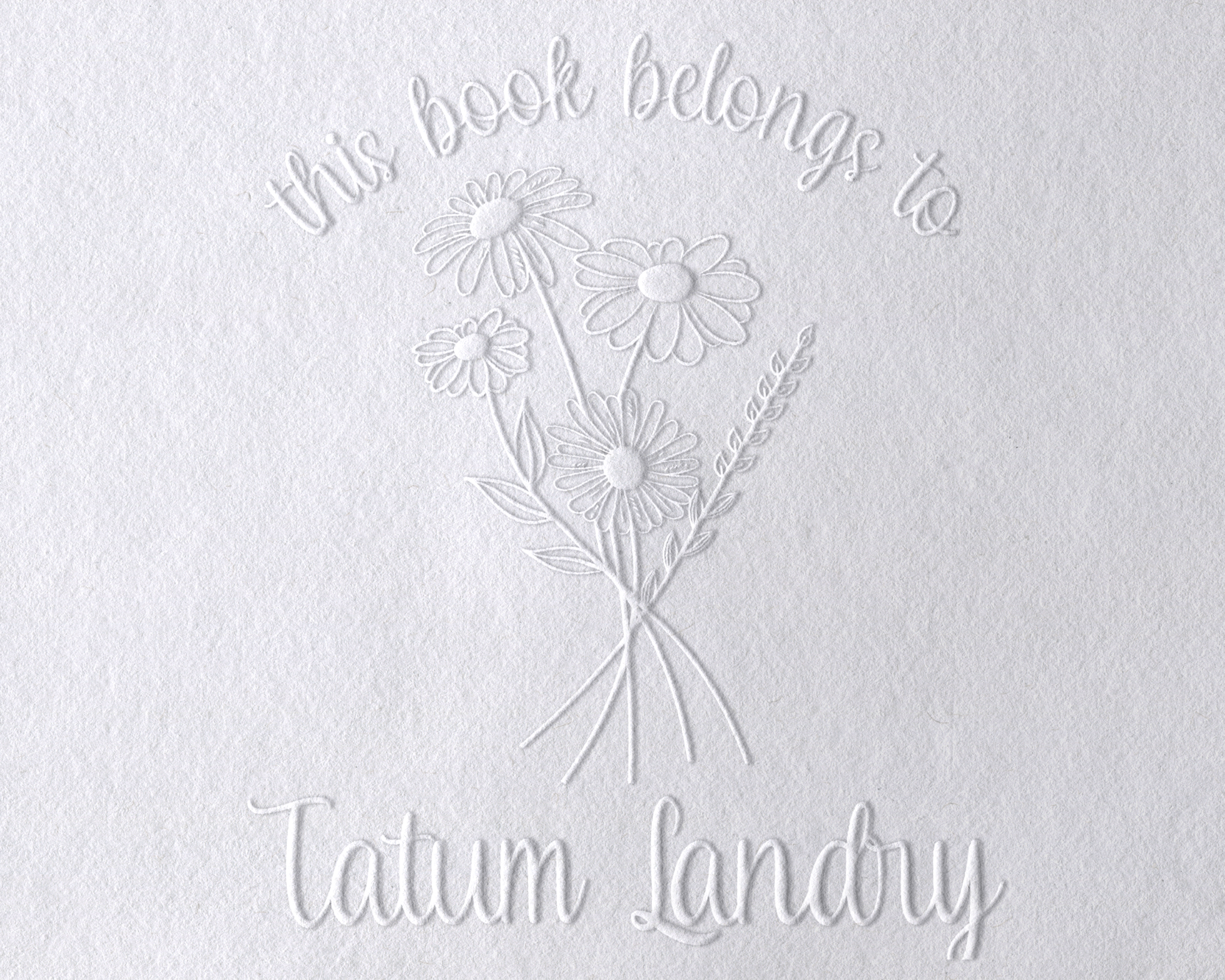 JL-Wildflower7 Personalized Book Embosser
