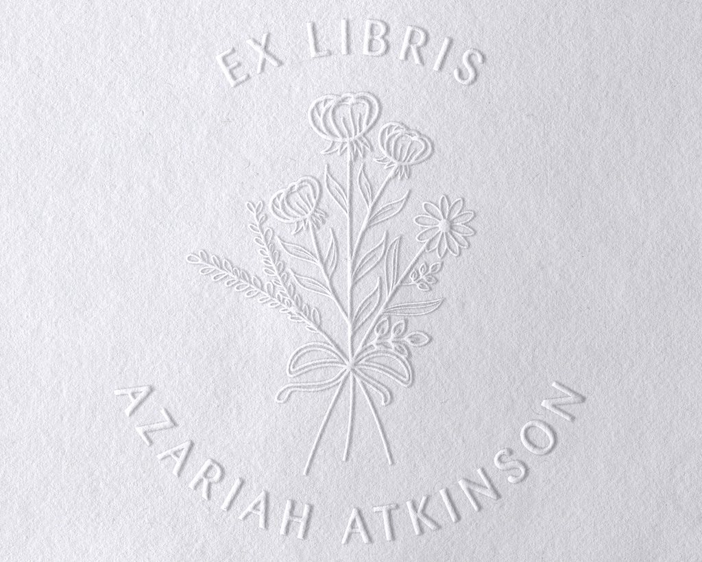Personalized Book Embosser - JL-Wildflower8